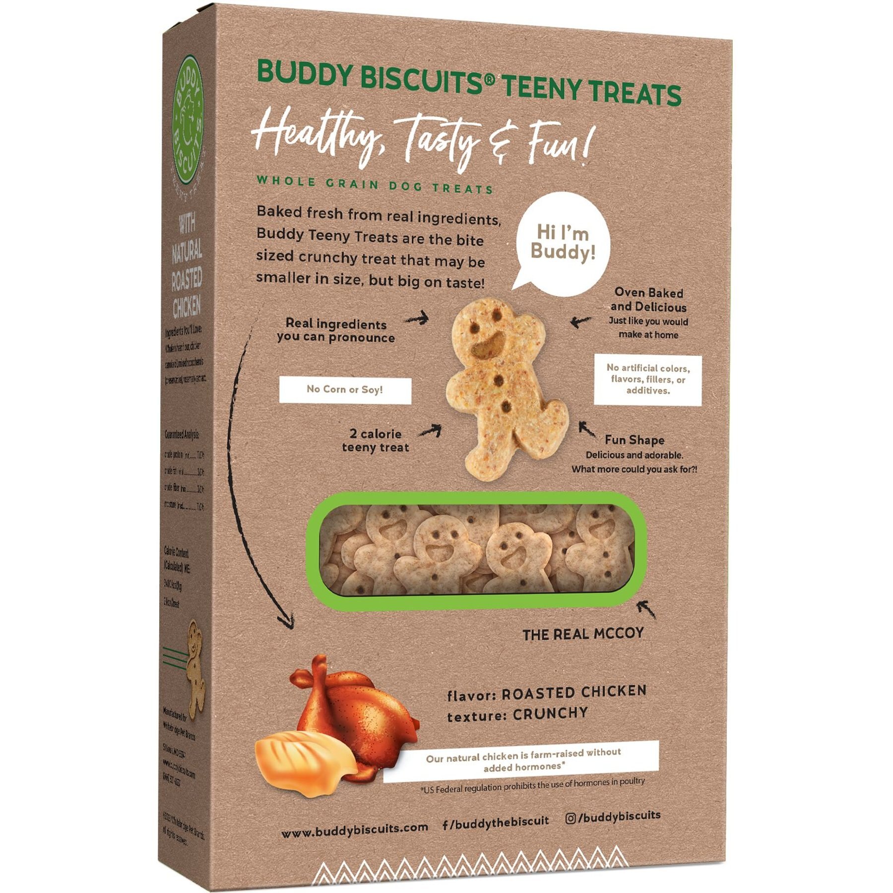 Buddy Biscuits Teeny Treats with Roasted Chicken Oven Baked Dog Treats