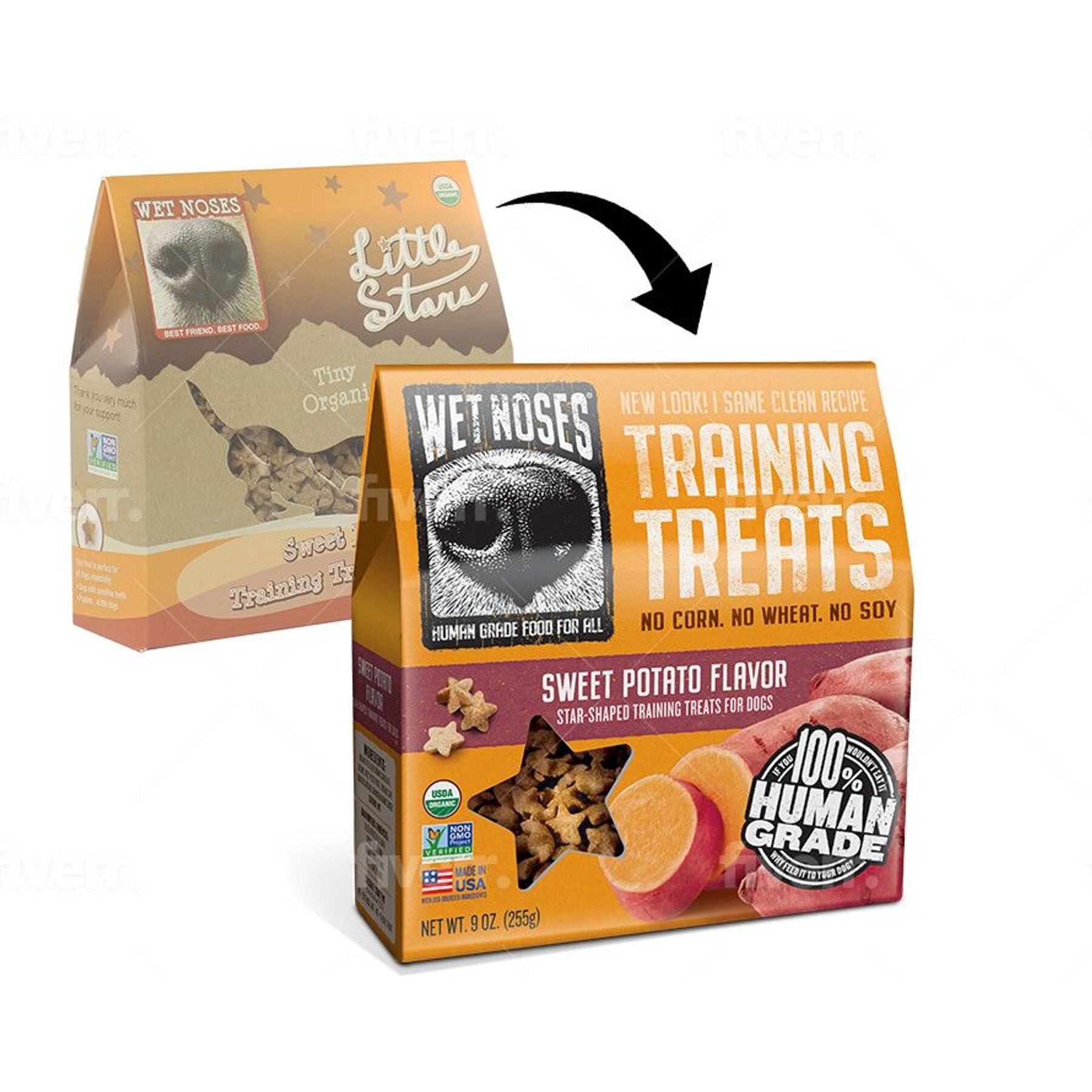 Wet Noses Sweet Potato Little Stars Dog Treats