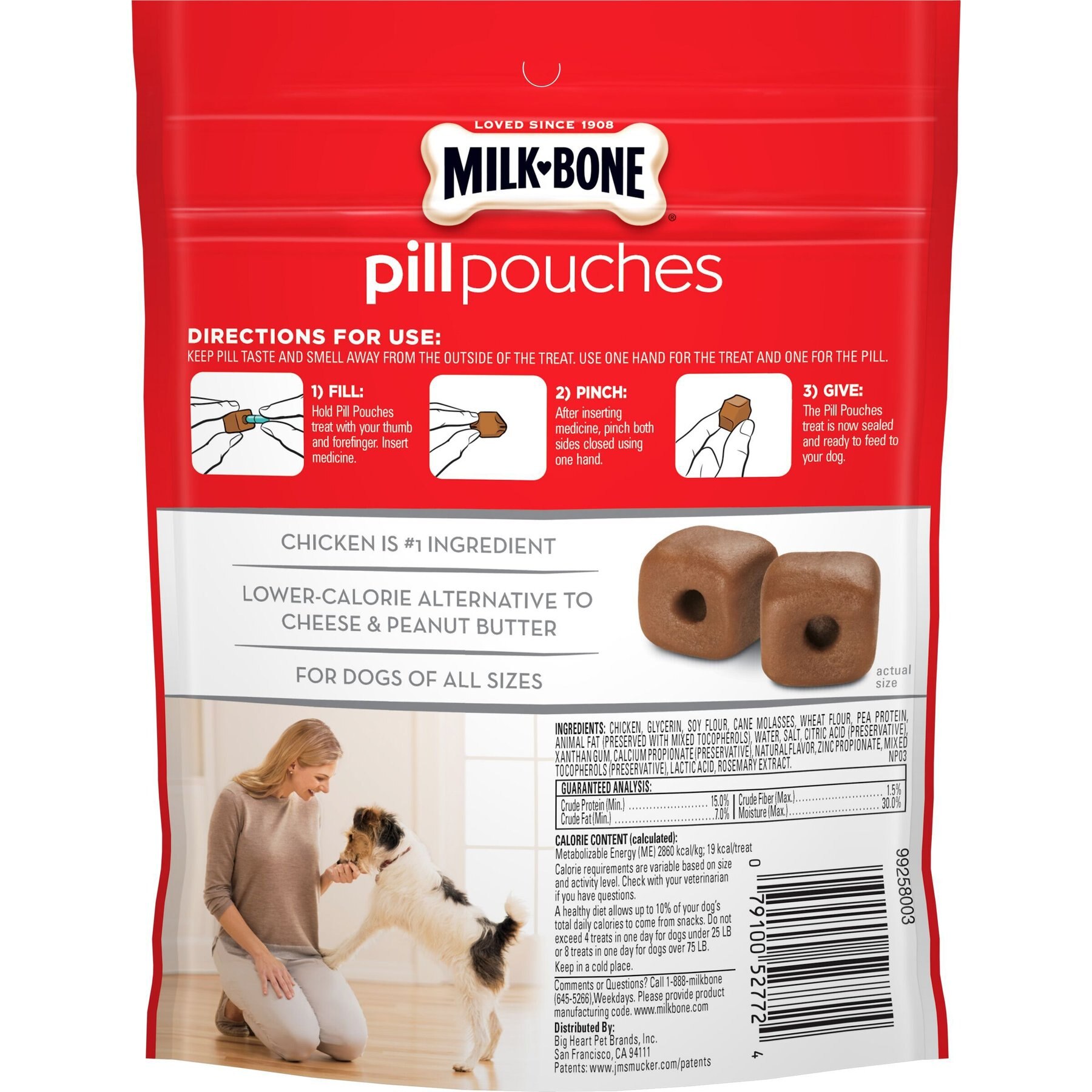 Milk-Bone Pill Pouches with Real Chicken Dog Treats