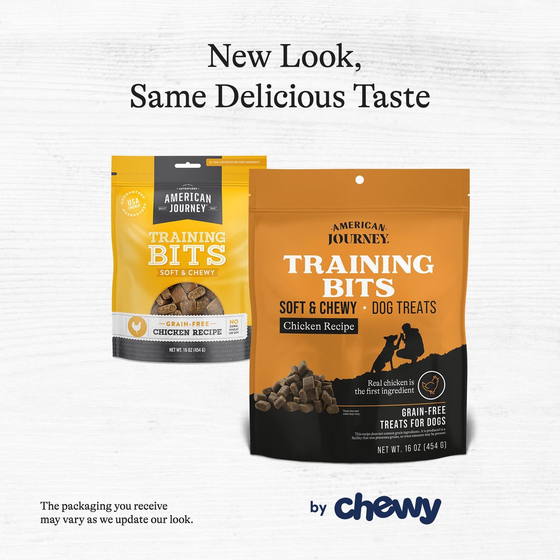American Journey Chicken Recipe Grain-Free Soft & Chewy Training Bits Dog Treats