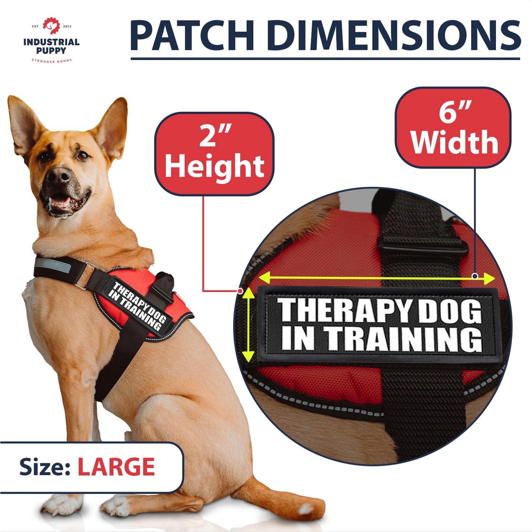 Industrial Puppy Therapy Dog In Training Harness Dog Patch