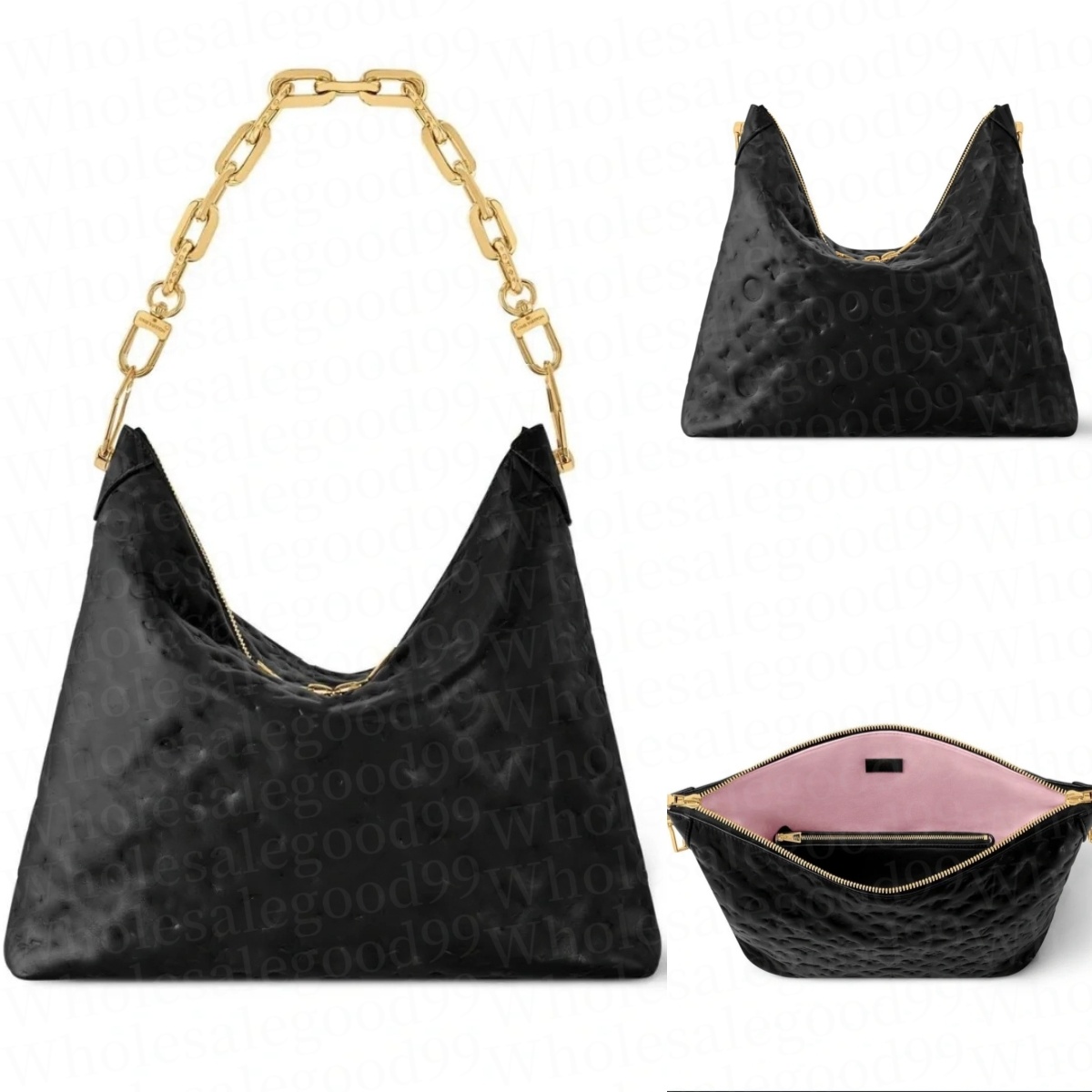 Luxury Shoulder coussins bag Womens mens Designer tote Clutch Hobo bag Large capacity Black Leather pochette Cross body Moon bag Lady handbag chain laptop Loop Bags