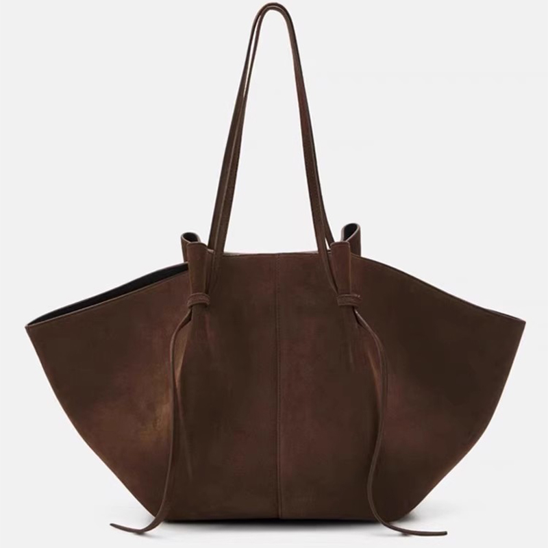 Suede For Women Large Purses Top-Handle Handbags Shoulder Bags Autumn and Winter High End Wing Soft Bag Fashionable Tote