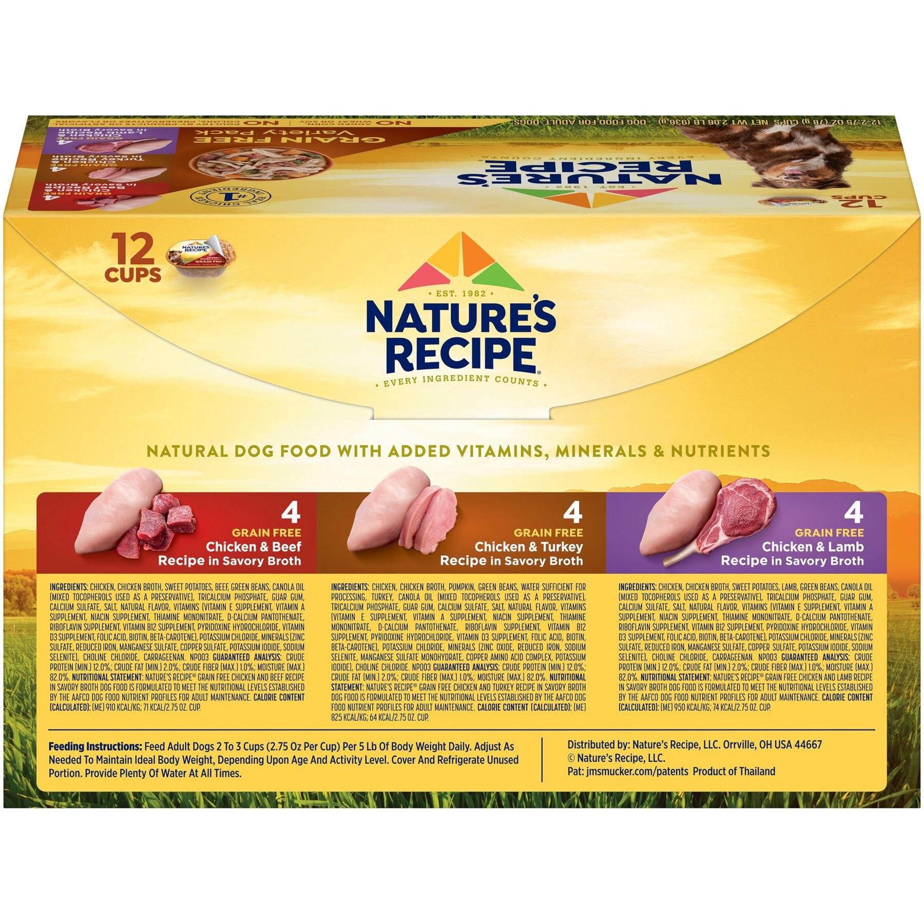 Nature's Recipe Variety Pack Grain-Free Wet Dog Food