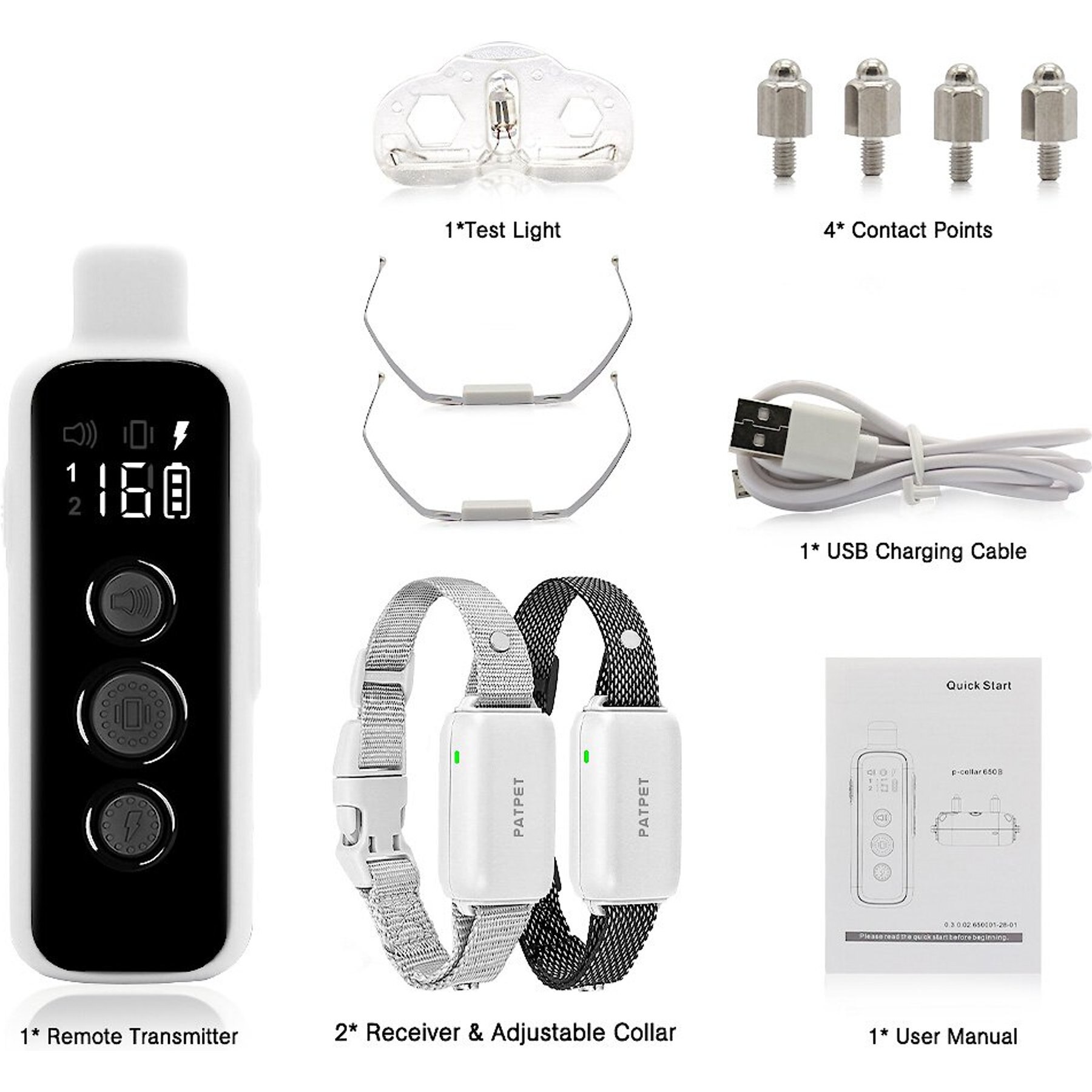 PATPET P650 Anti-Bark & Remote Dog Training Collar
