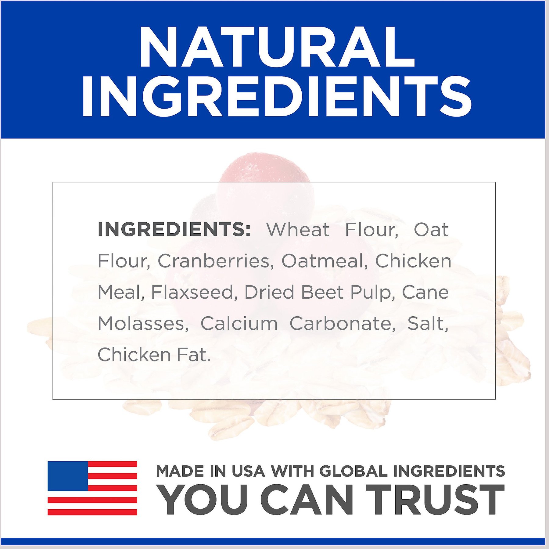 Hill's Natural Fruity Snacks with Cranberries & Oatmeal Crunchy Dog Treats