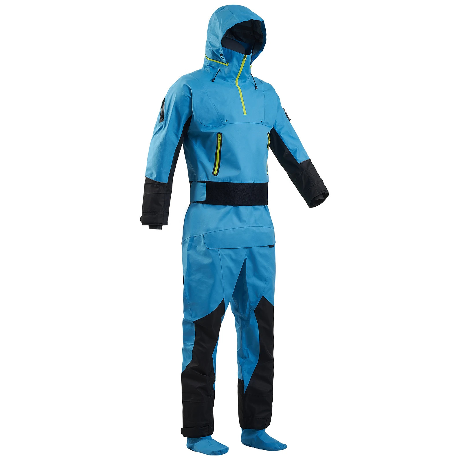 Kayak Drysuit For Men Dry Suits Latex Cuff And Splash Collar Three-layer Waterproof Material Kayaking Surfing Paddling DM114 240419