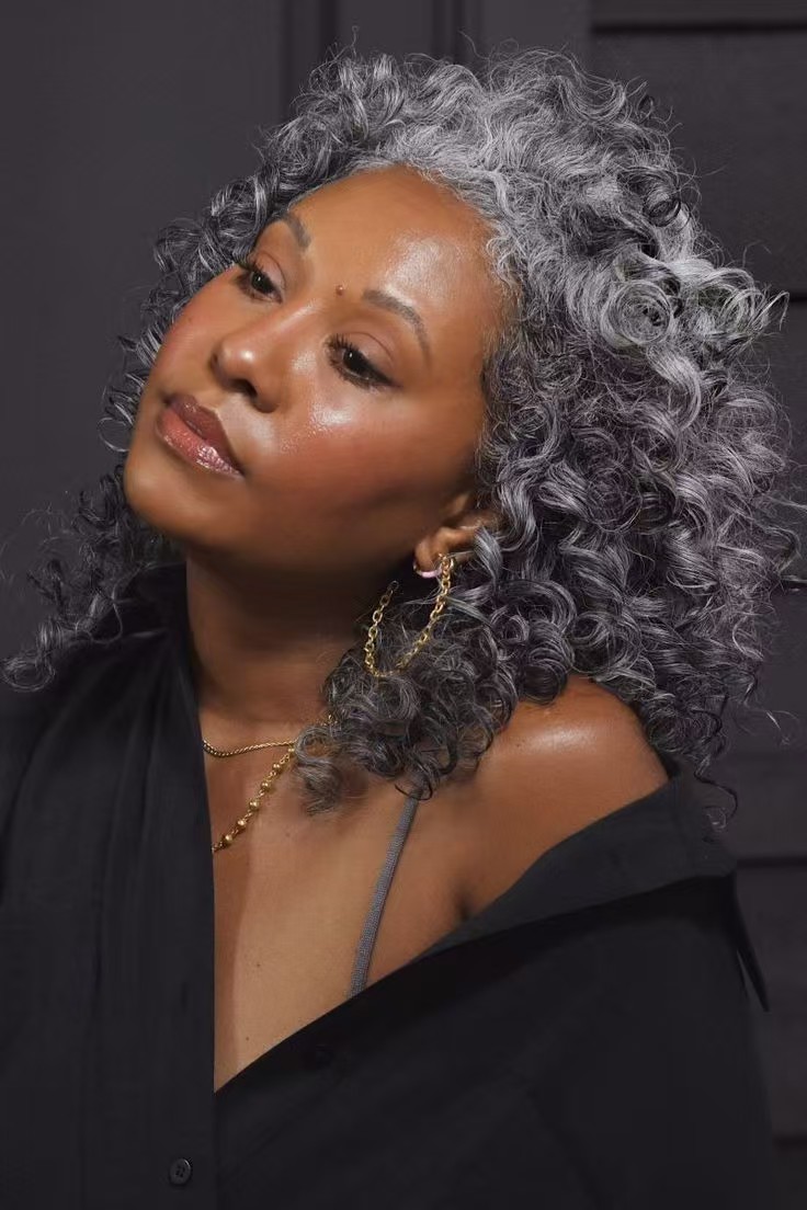 Raw Burmese curly salt & pepper gray color human hair ponytail hair piece extension silver grey highlights striking grey with dark streaks women hairp