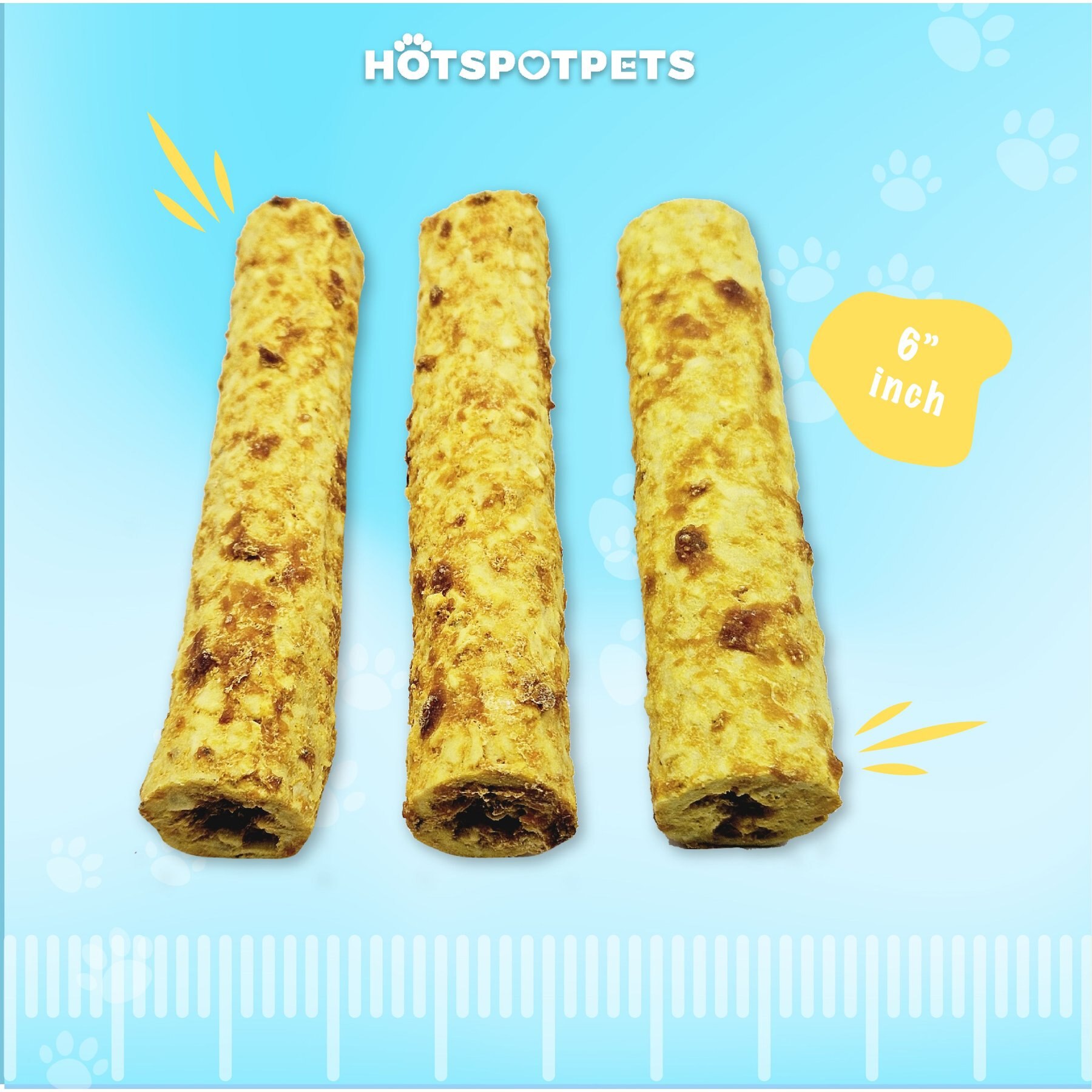 HOTSPOT PETS 6-in Chicken Crunchy Munchy Rolls Dog Treats