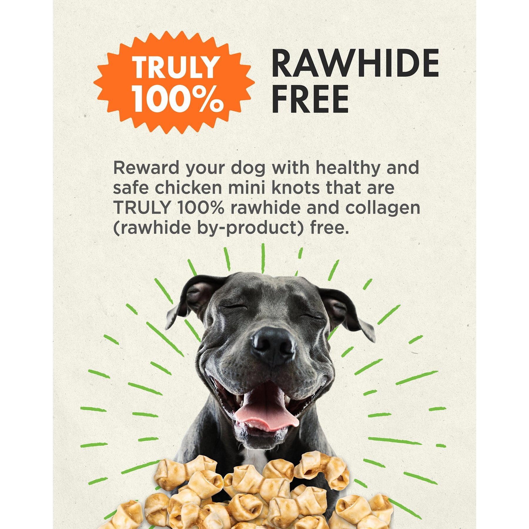 Canine Naturals Hide Free Chicken Recipe Mini Knot Dog Chew Treat, 12 count