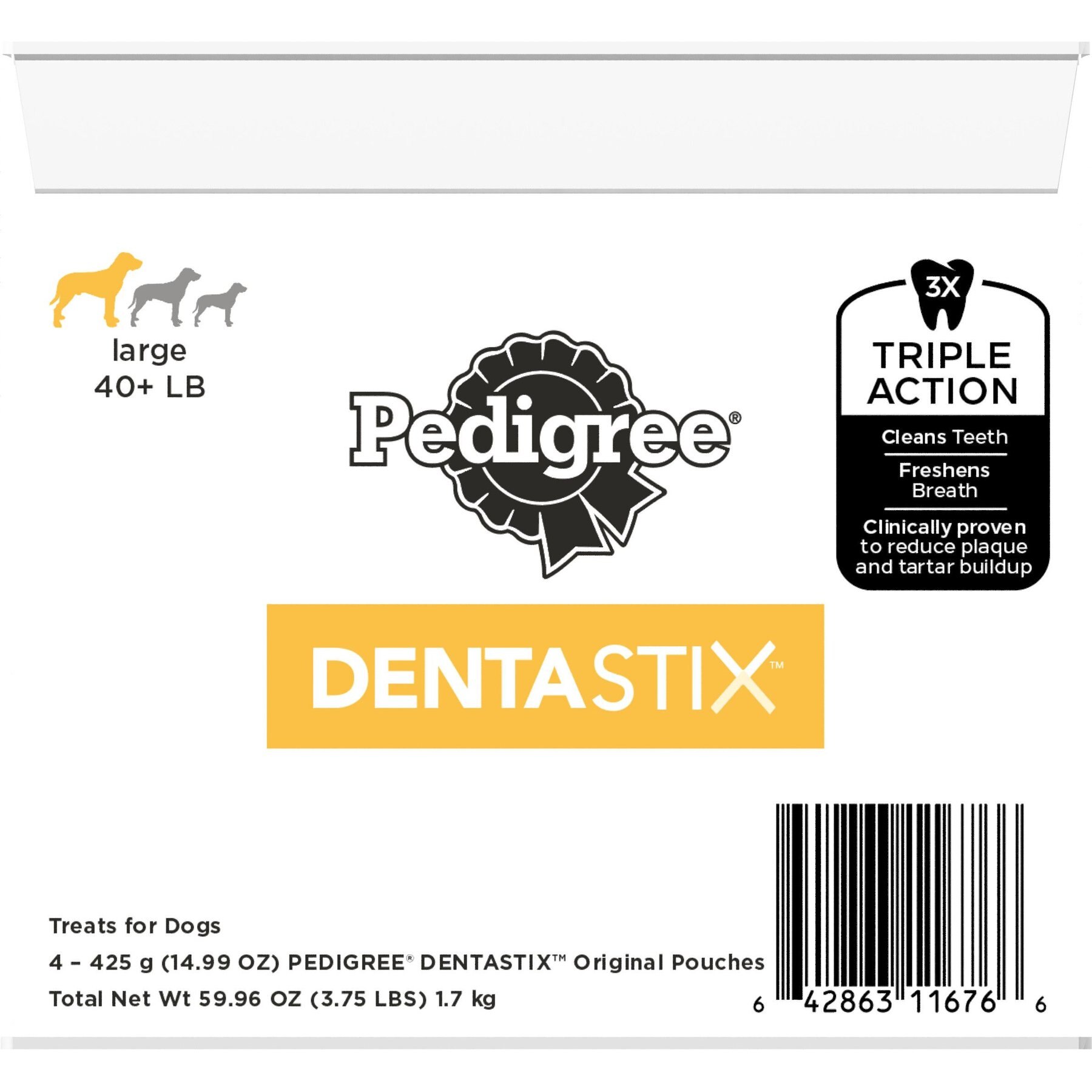 Pedigree Dentastix Large Original Chicken Flavor Dental Dog Treats