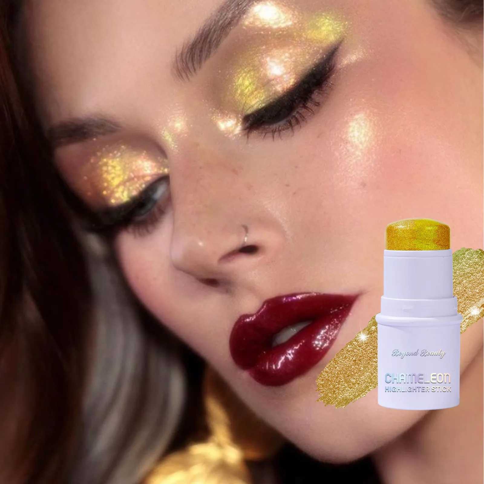 3 In 1 Eye B And Lip Highlighter Makeup For Face And Body Multichrome Highlighter Stick Glitter Stick Makeup CollectionW250220