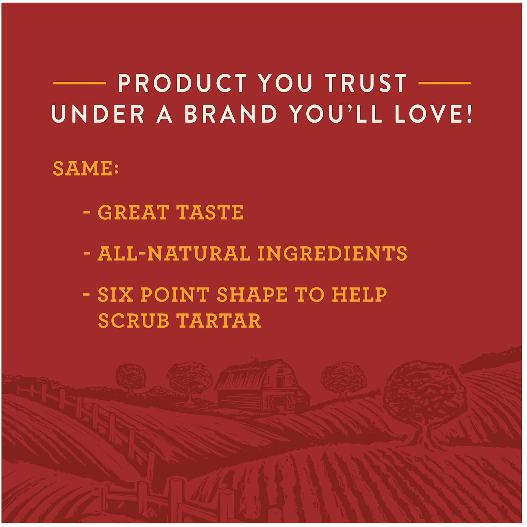 True Acre Foods All-Natural Dental Chew Sticks, Original Flavor