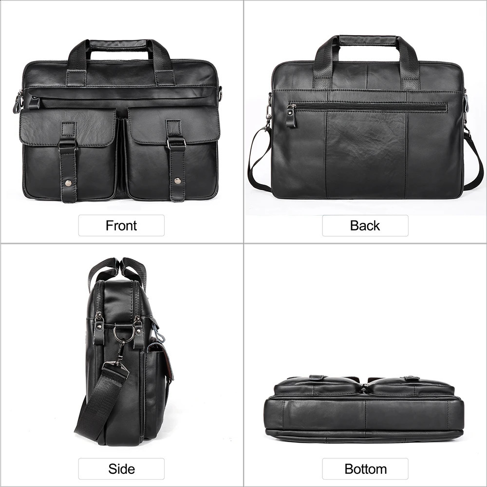 2025S New Free Shipping Designer Bag JOYIR Leather Briefcase 15.6-inch Laptop Mens Office Business Shoulder Messenger Bag Handbag