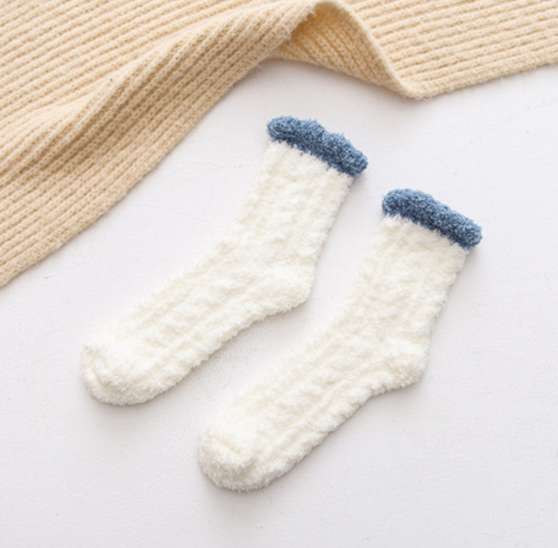 7Pcs Socks Soft Cozy Fluffy Slipper Winter Warm Plush Socks Christmas Stocking Stuffers Gifts for Women fuzzy socks for women
