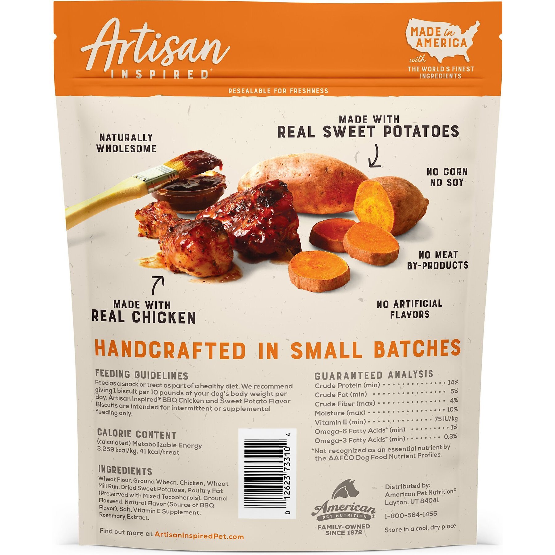 Artisan Inspired BBQ Chicken & Sweet Potato Flavor Biscuits Dog Treats, 16-oz bag