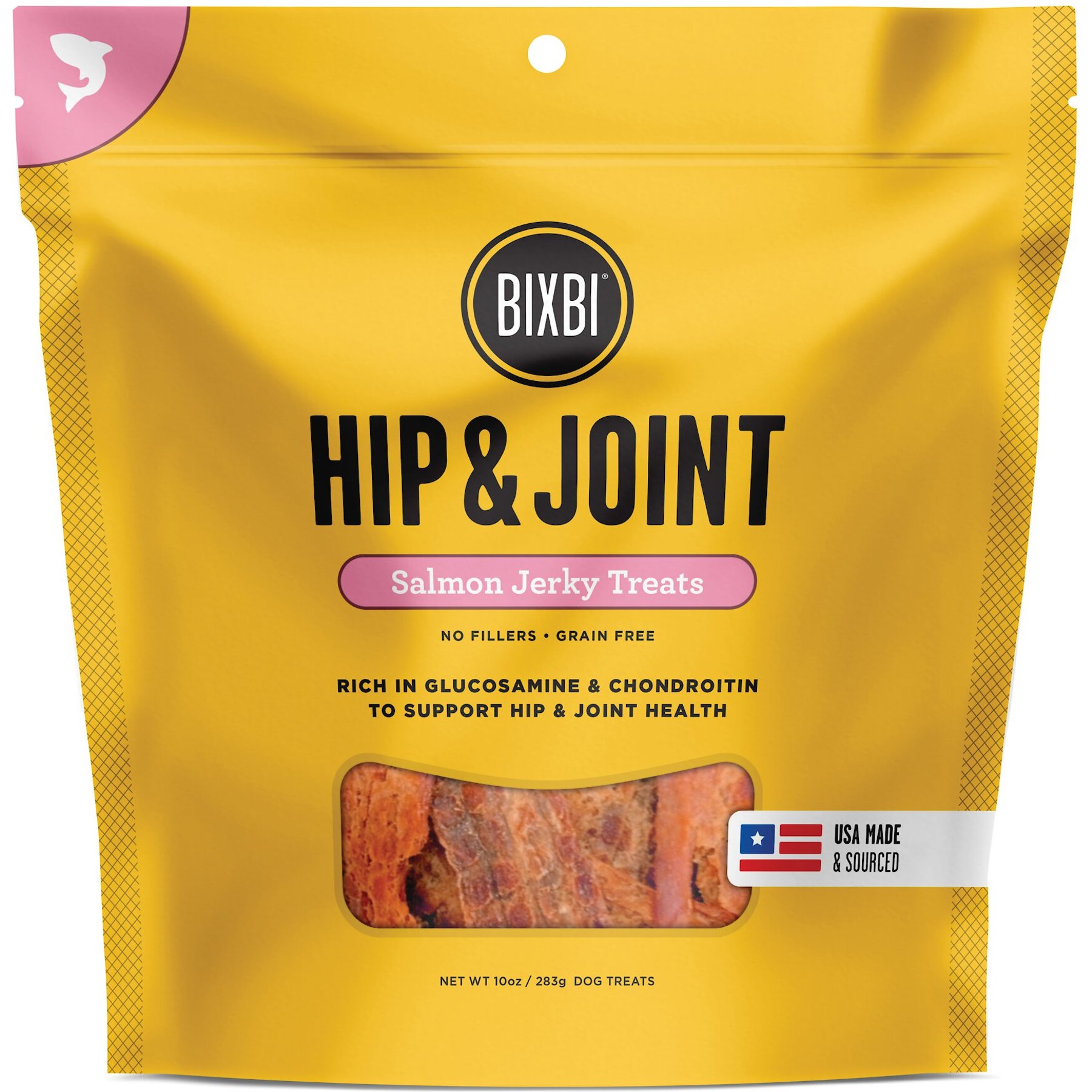BIXBI Hip & Joint Salmon Jerky Grain-Free Dog Treats