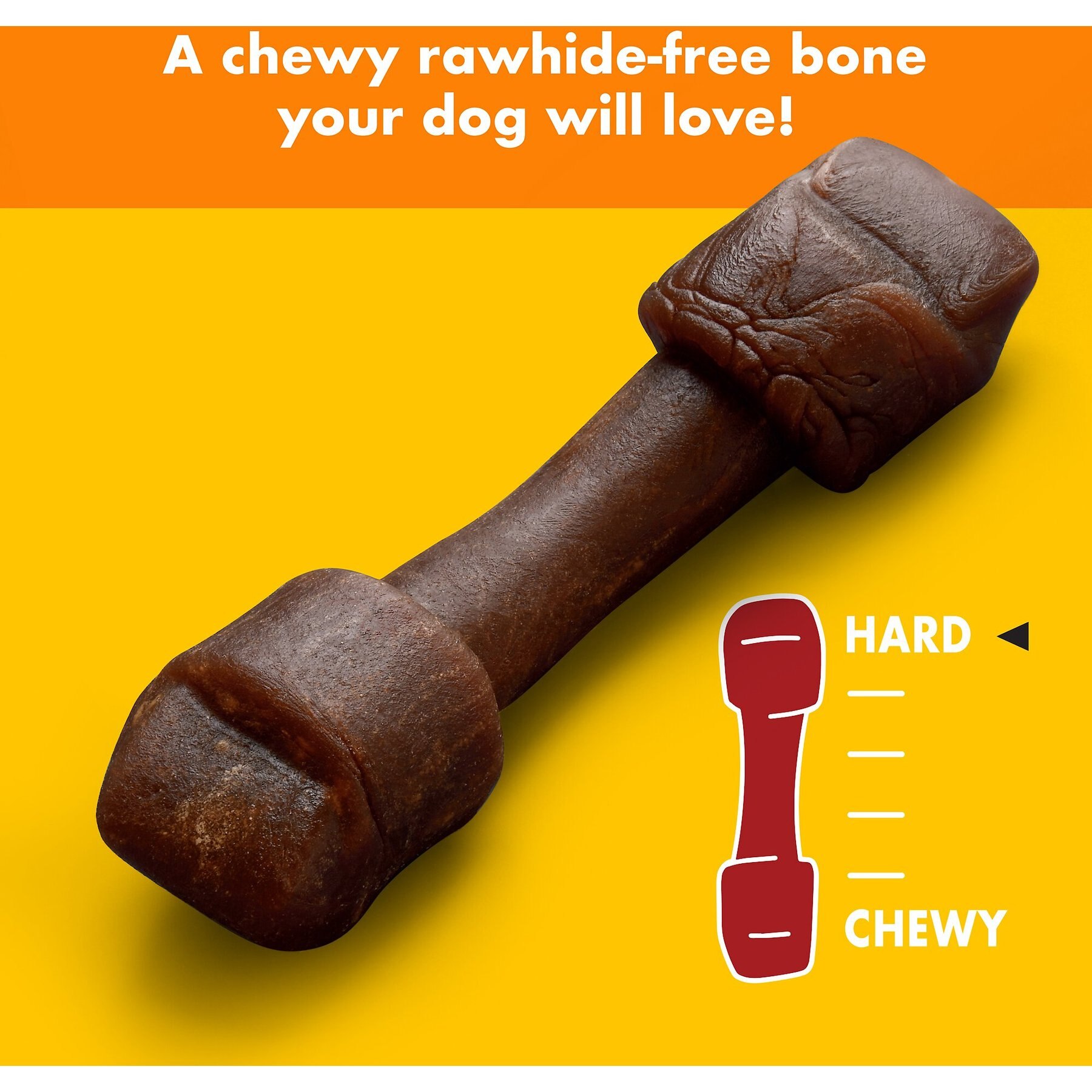 Chewsday Peanuty Bliss Chew Bones Rawhide-Free Dog Hard Chews, 7 count, Small