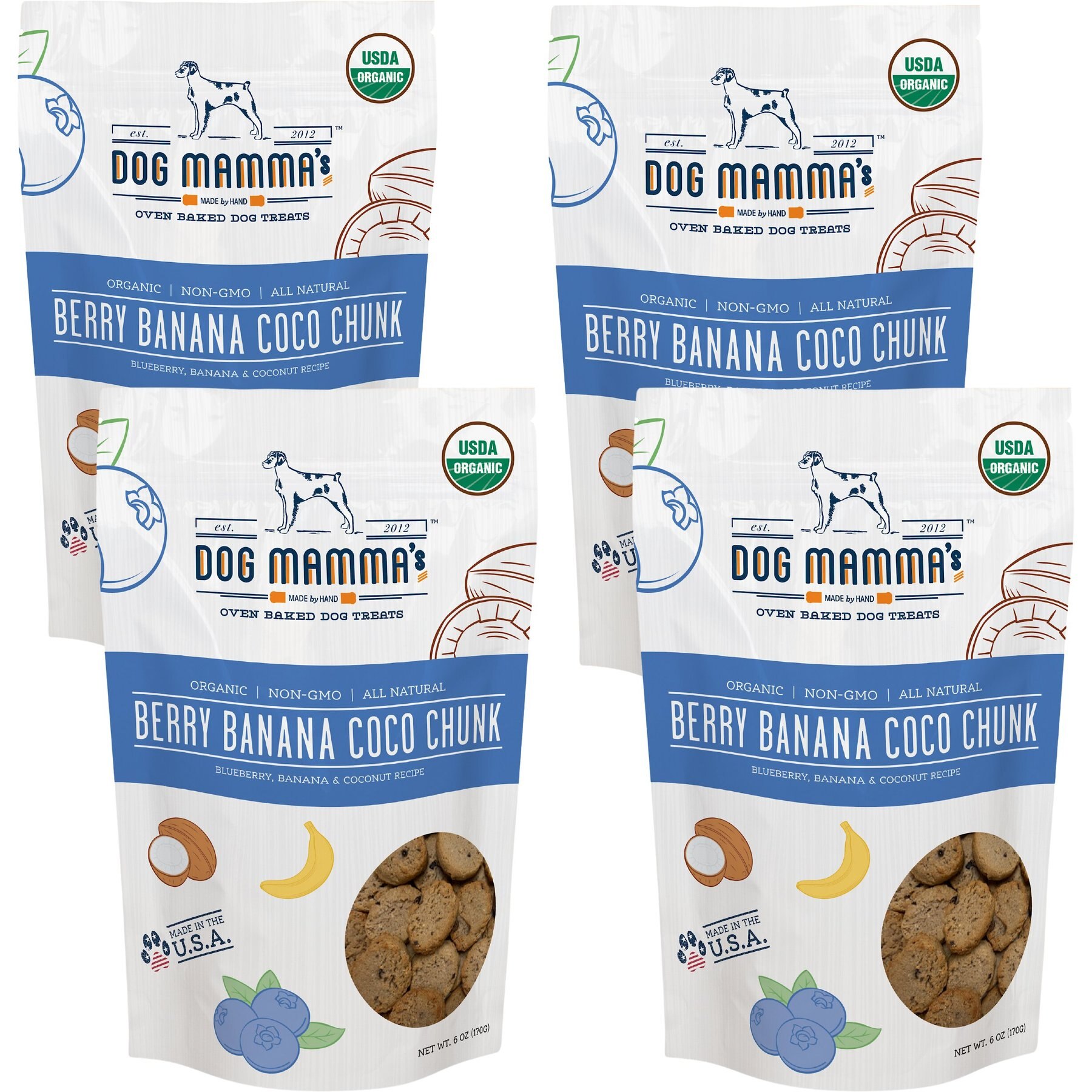 Dog Mamma’s Organic Berry Banana Coco Chunk Dog Treats