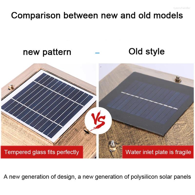 Lamps Wall LED Solar Column Head Light Control Home Courtyard Waterproof Outdoor Villa Garden Warm Retro Decorative Lamp