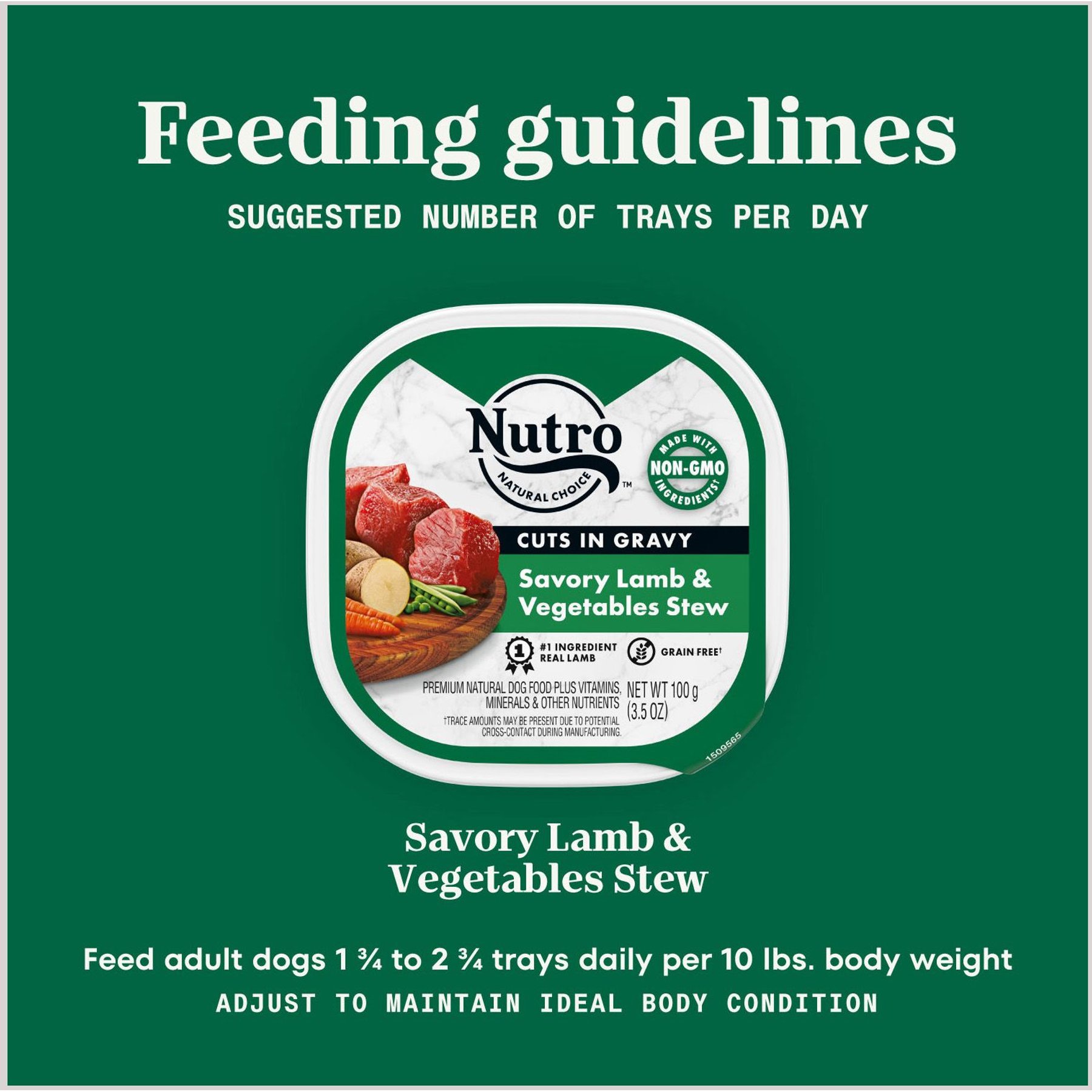 Nutro Grain-Free Savory Lamb & Vegetables Stew Cuts in Gravy Adult Wet Dog Food