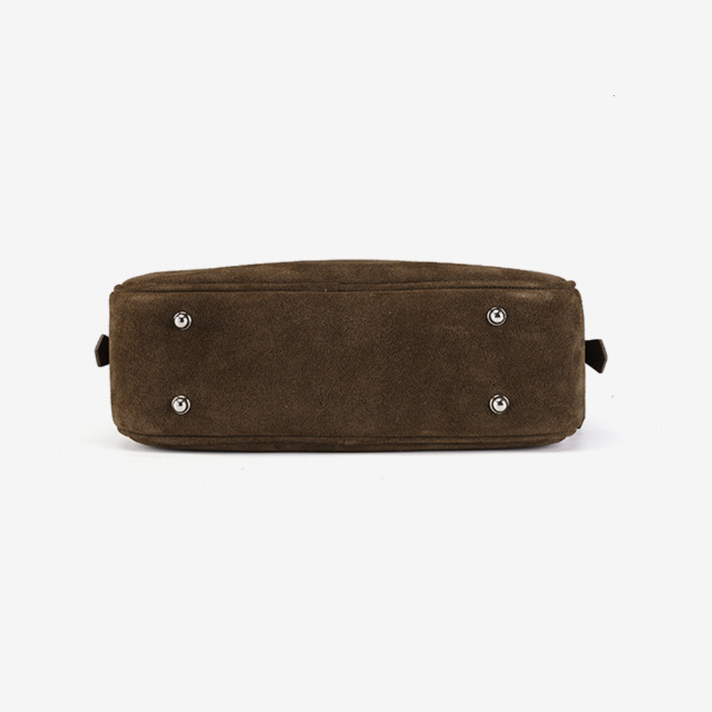 31Cm Suede Square Women Retro Designer Handbags Frosted Cowhide Leather Shoulder Crossbody Bags Fall Winter New BagVoyage
