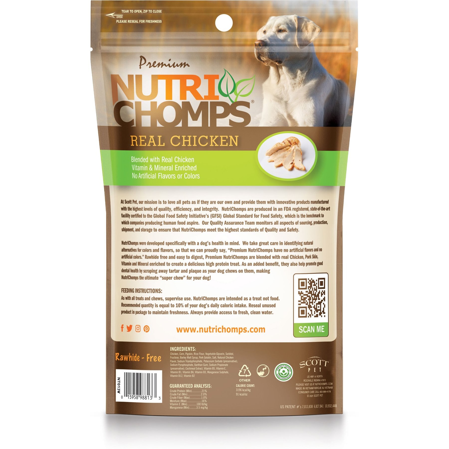 Nutri Chomps 6" Chicken Flavor Braid Dog Treats