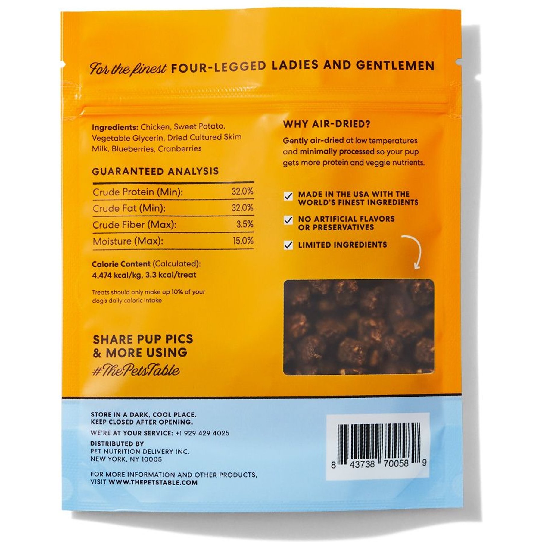 The Pets Table Chicken Grain-Free Air-Dried Dog Treats, 5-oz bag