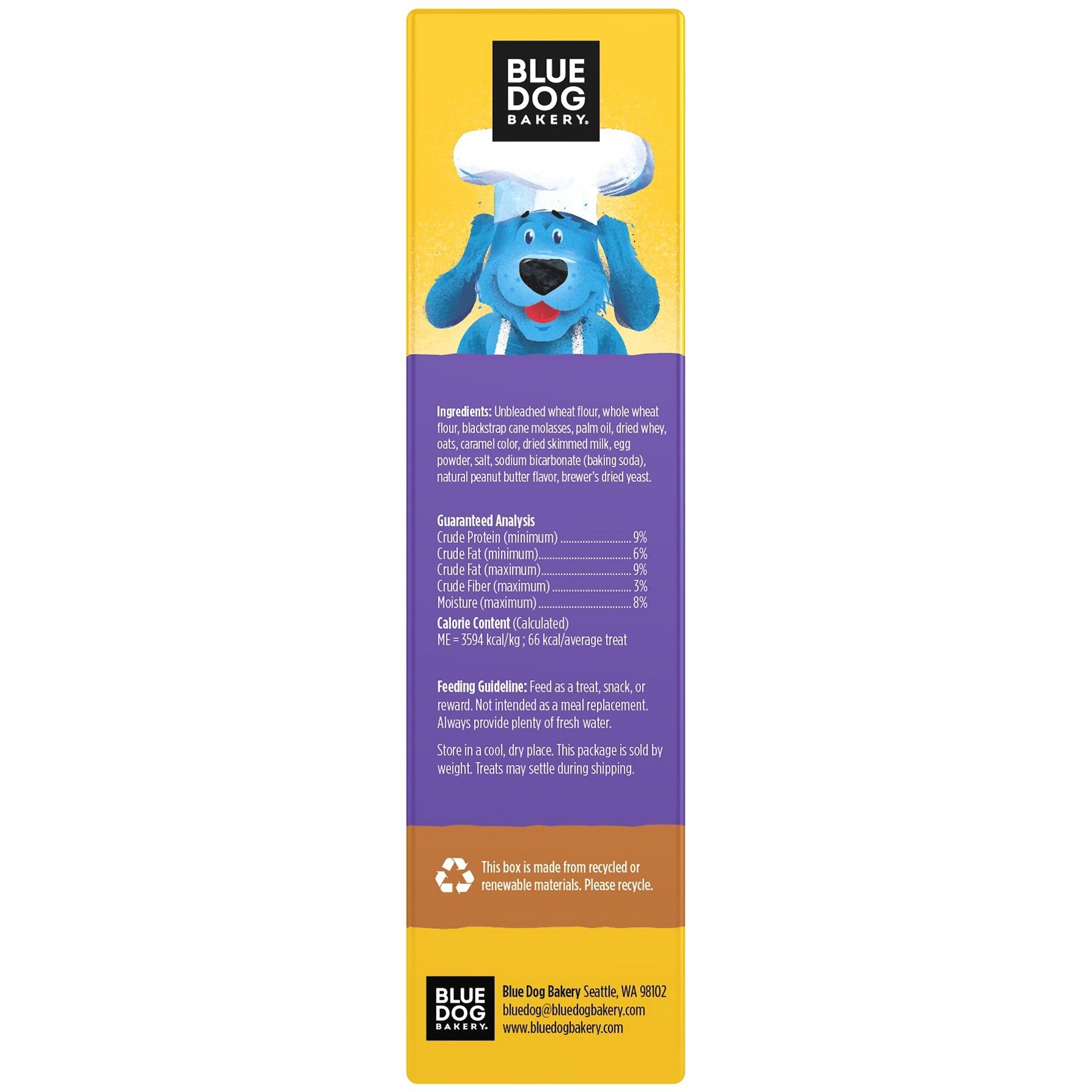 Blue Dog Bakery Original Recipe Low Fat Peanut Butter Dog Treats