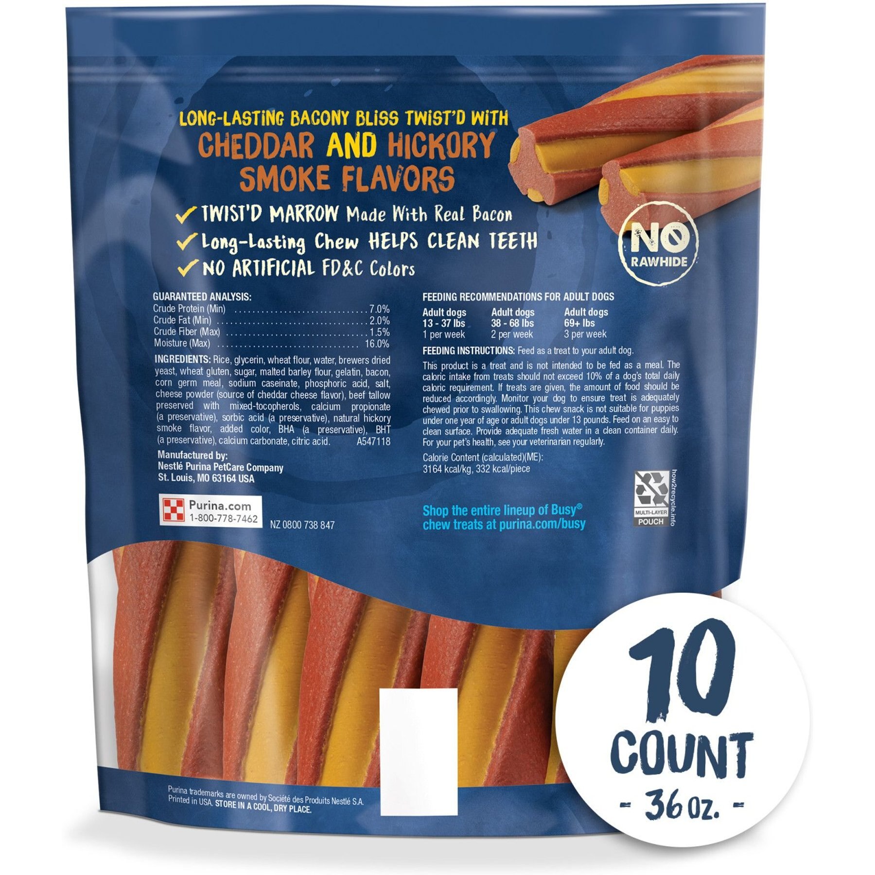 Busy Bone with Beggin' Twist'd! Long-Lasting Cheddar & Hickory Smoke Small/Medium Dog Treat
