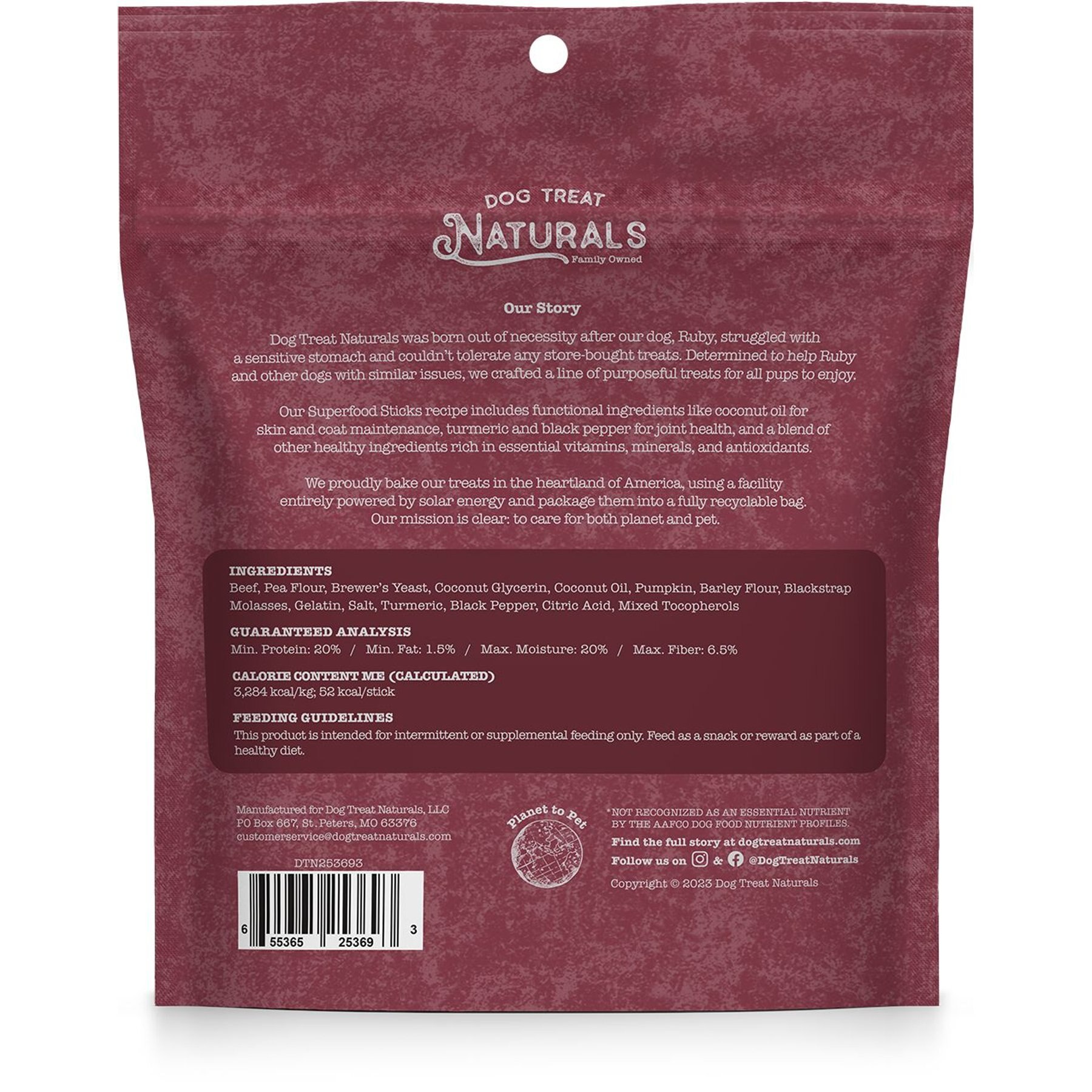 Dog Treat Naturals Beef & Pumpkin Superfood Fresh All Stages Natural Chews Sticks Treats, 10-oz bag