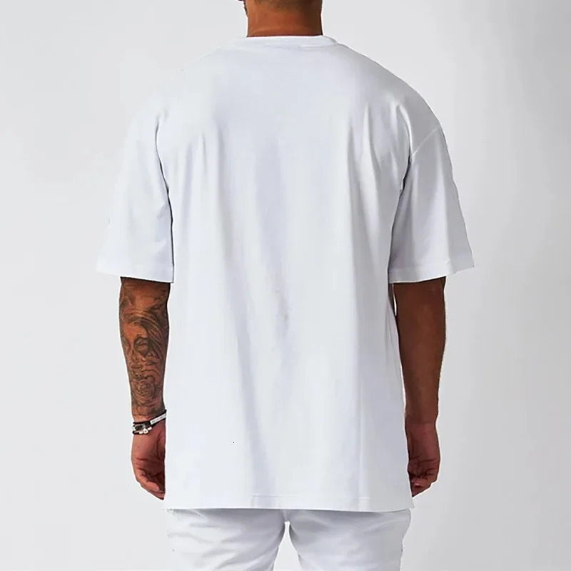 High-quality Mens T-Shirt 100% Cotton T Shirt Men Women Solid Color Basic Casual Clothing Big Size Short Sleeve Black White Top 240409