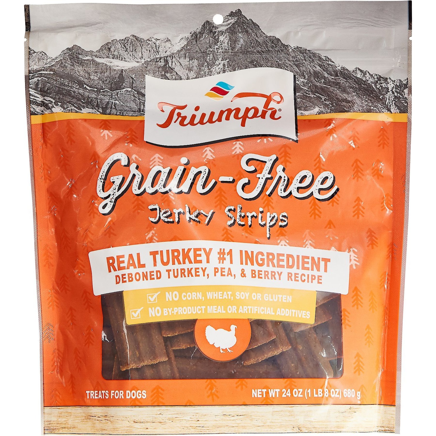 Triumph Turkey, Pea & Berry Recipe Grain-Free Jerky Dog Treats