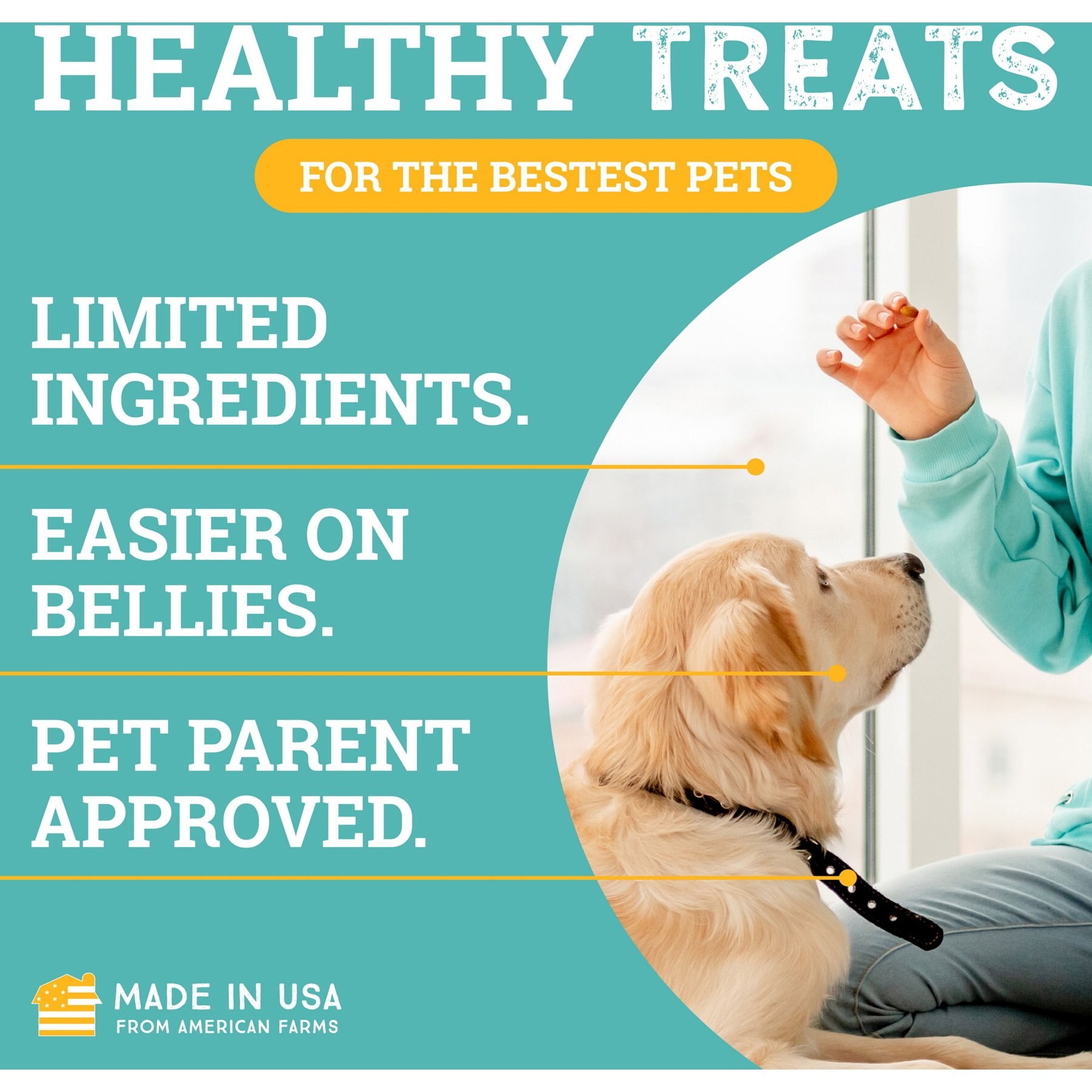 Etta Says! Sit! Peanut Butter Recipe Soft & Chewy Dog Training Treats, 1-lb bag