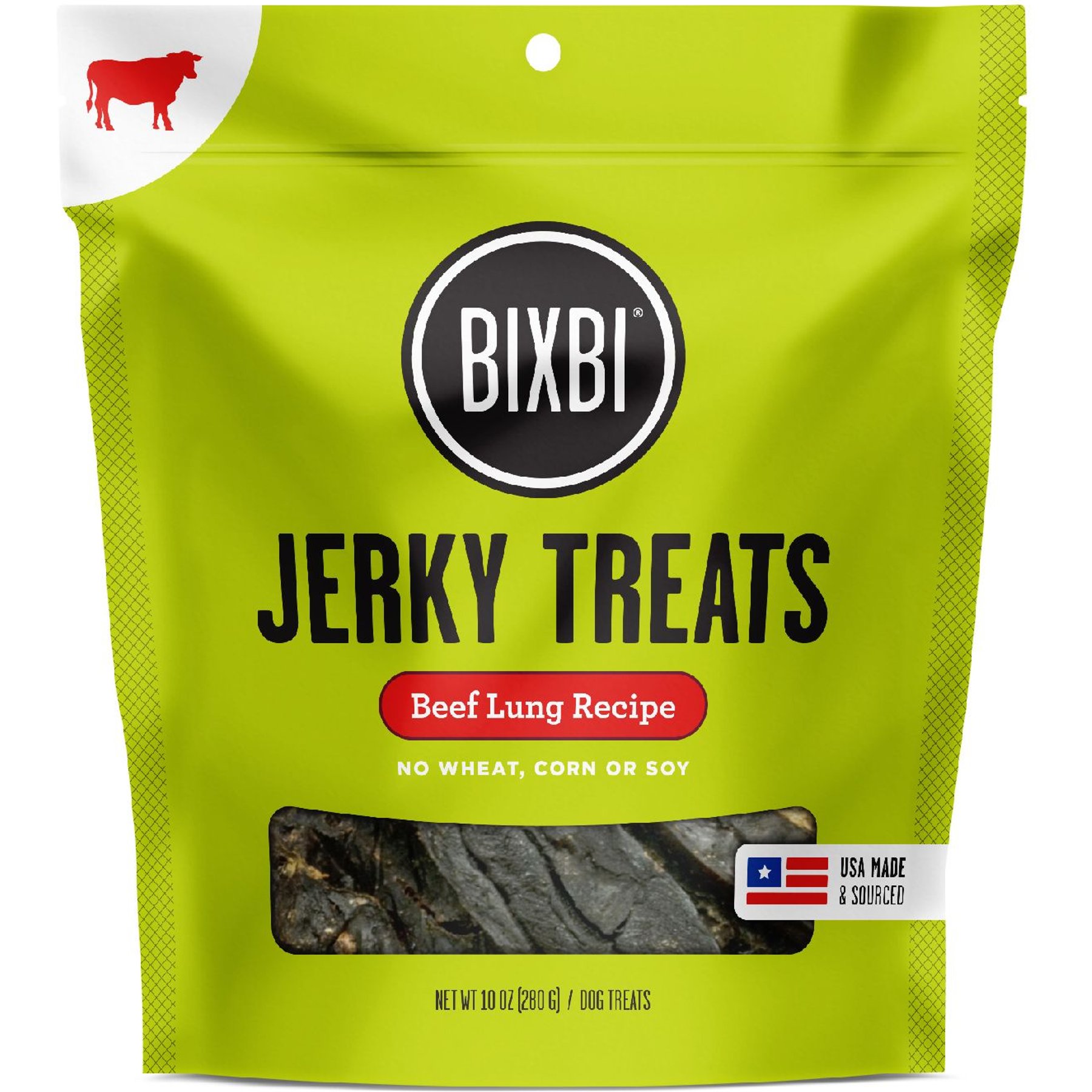 BIXBI Jerky Treats Beef Lung Recipe Dog Treats