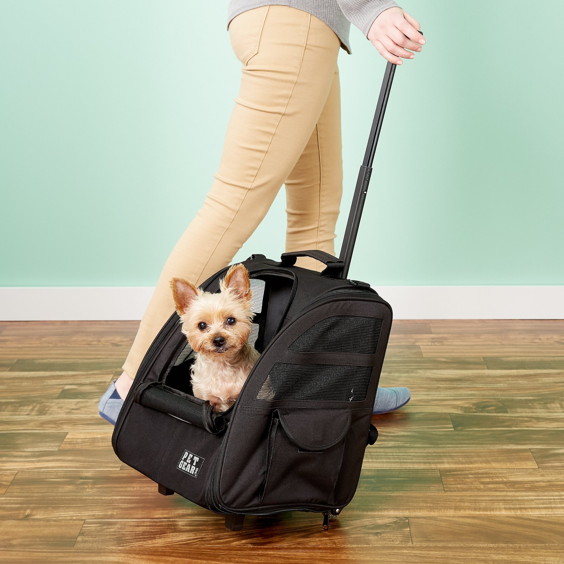 Stylish & Functional Pet Transport Pack Easy-to-Carry and Convertible to a Wheeled Cart