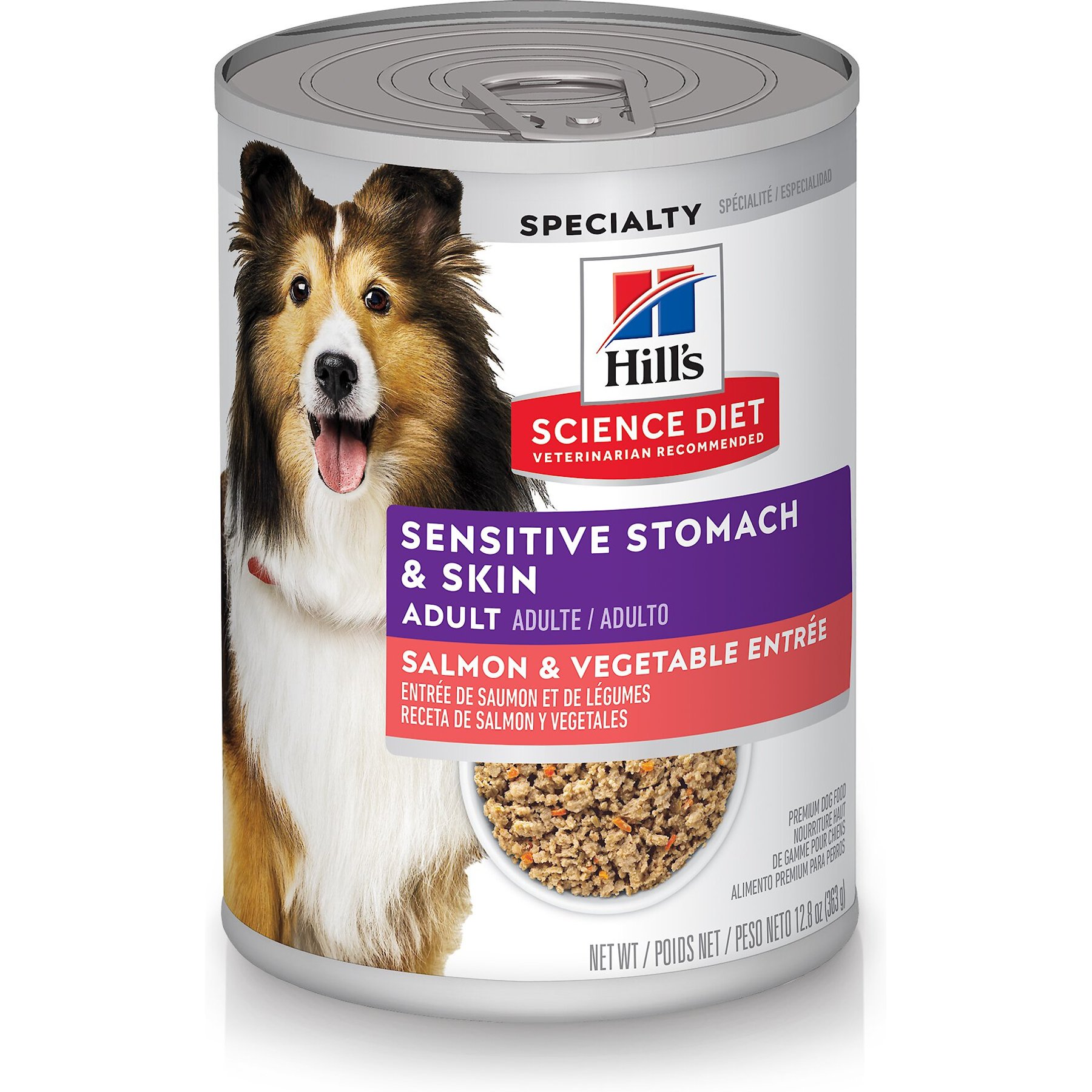 Hill's Science Diet Adult Sensitive Stomach & Sensitive Skin Grain-Free Salmon & Vegetable Entree Canned Dog Food
