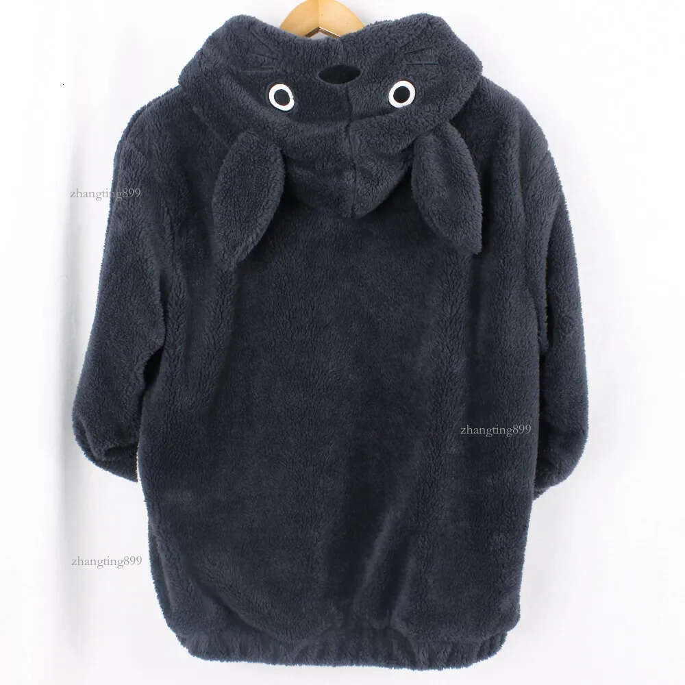 New Harajuku Totoro Kawaii Hoodie Sweatshirt My Neighbor Coat Cosplay Fleece Overcoat With Ears Harajuku Cute Jackets Christmas T200102