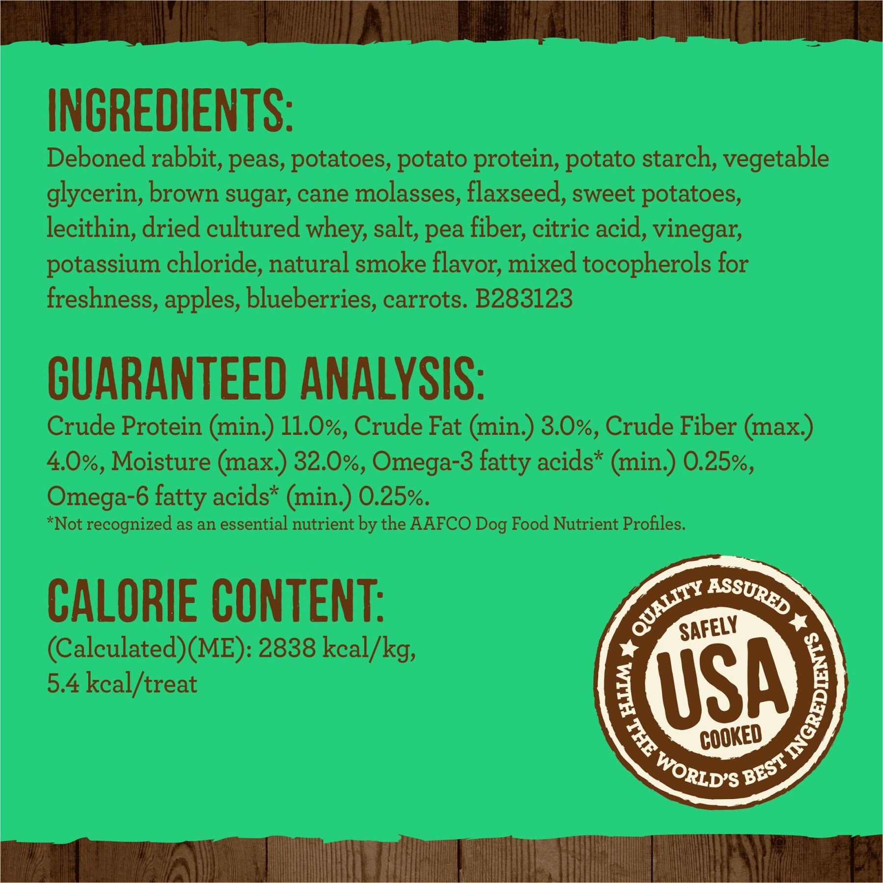 Merrick Power Bites Real Rabbit + Sweet Potato Recipe Grain-Free Soft & Chewy Dog Treats