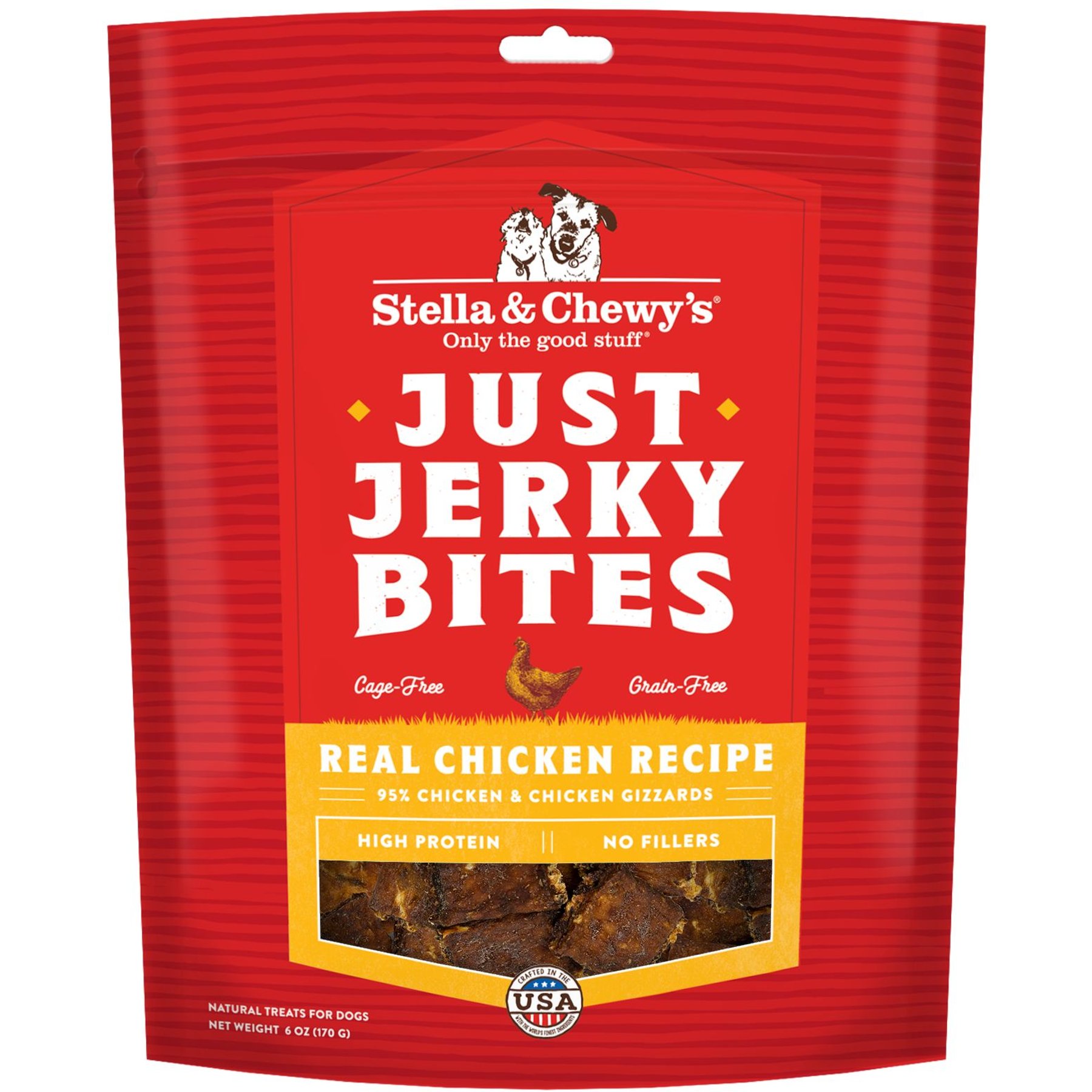 Stella & Chewy's Just Jerky Bites Real Chicken Recipe Grain-Free Dog Treats