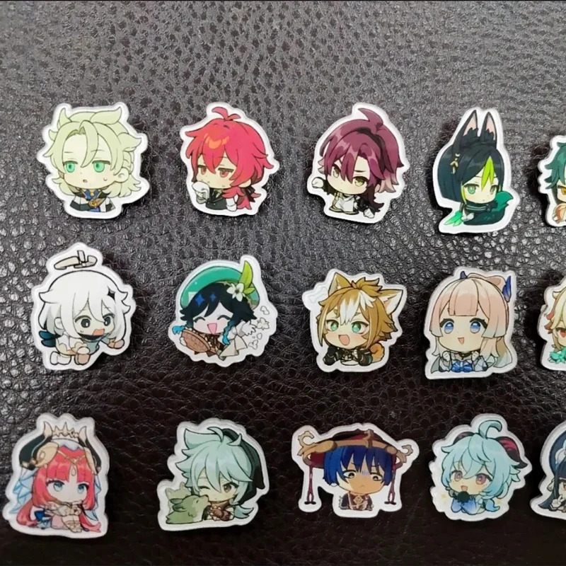 Sell Low Price 56PcsSet 23cm Anime Genshin Impact Acrylic Brooch Pin Cosplay Badge Accessories For Clothes Backpack Gifts 240412