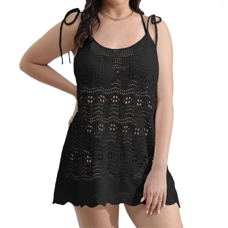 Pareo Women Beach Cover Up 2024 Bath Outlet Clothing Swimwear And Saida De Praia Feminino Loose Lace Camisole Dress Oversized