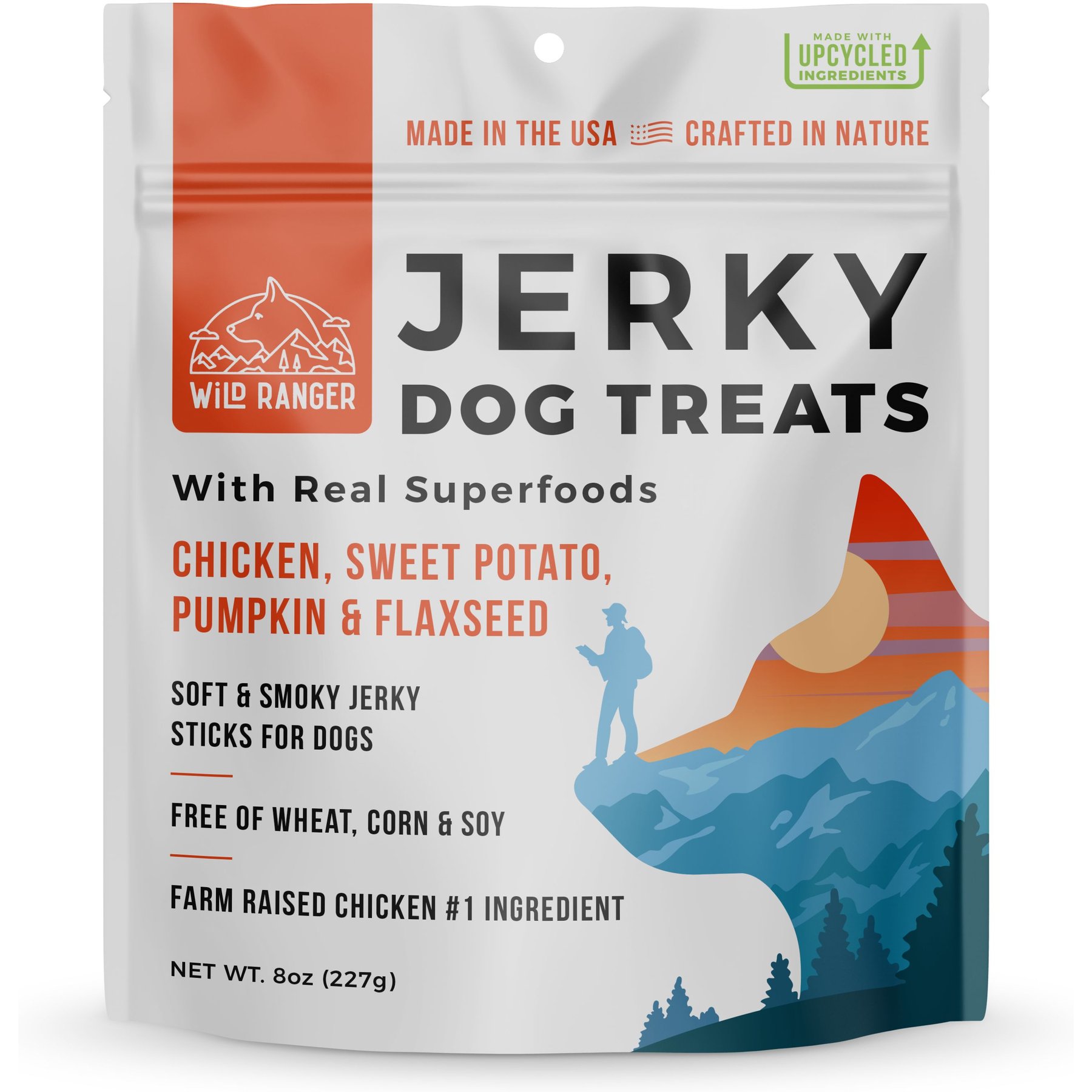Wild Nature Chicken, Sweet Potato, Pumpkin & Flaxseed with Real Superfoods Jerky Dog Treats, 8-oz bag