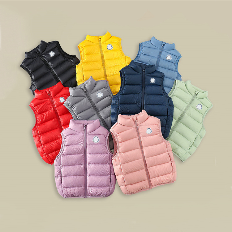 Outdoor Childrens Gilet Sleeveless Baby Vest Kids Boys Girls Down Puffer Jacket Toddler Waistcoat