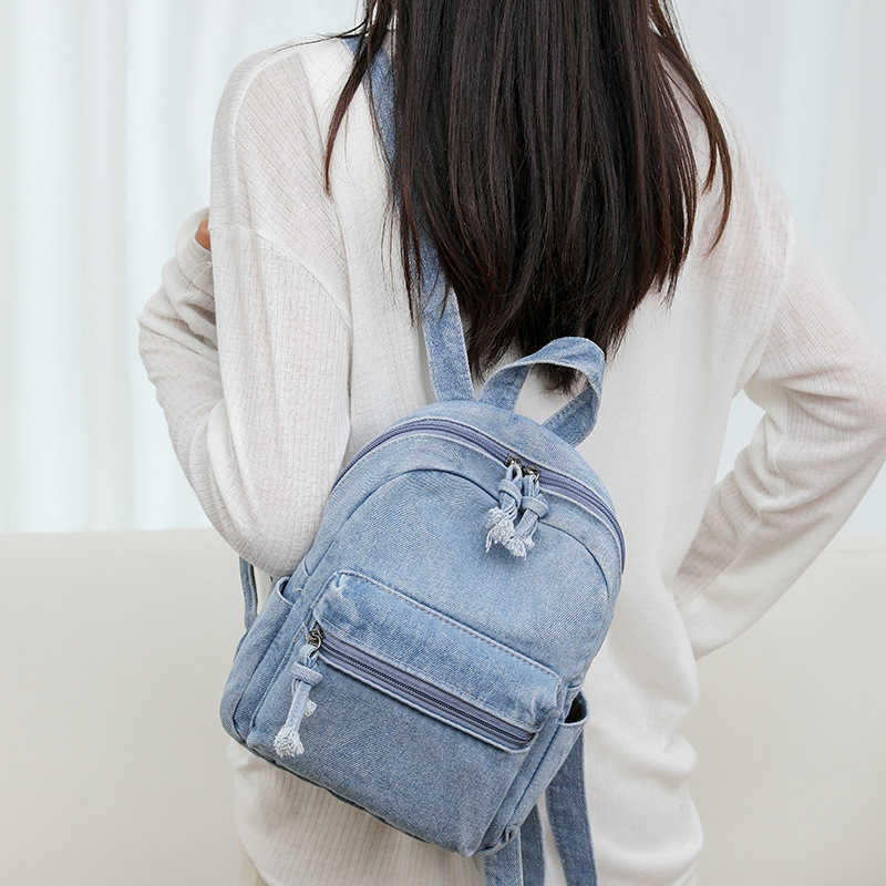 leisure backpack for female college students backpack for male students instagram trendy cool junior high school students simple and fashionable small