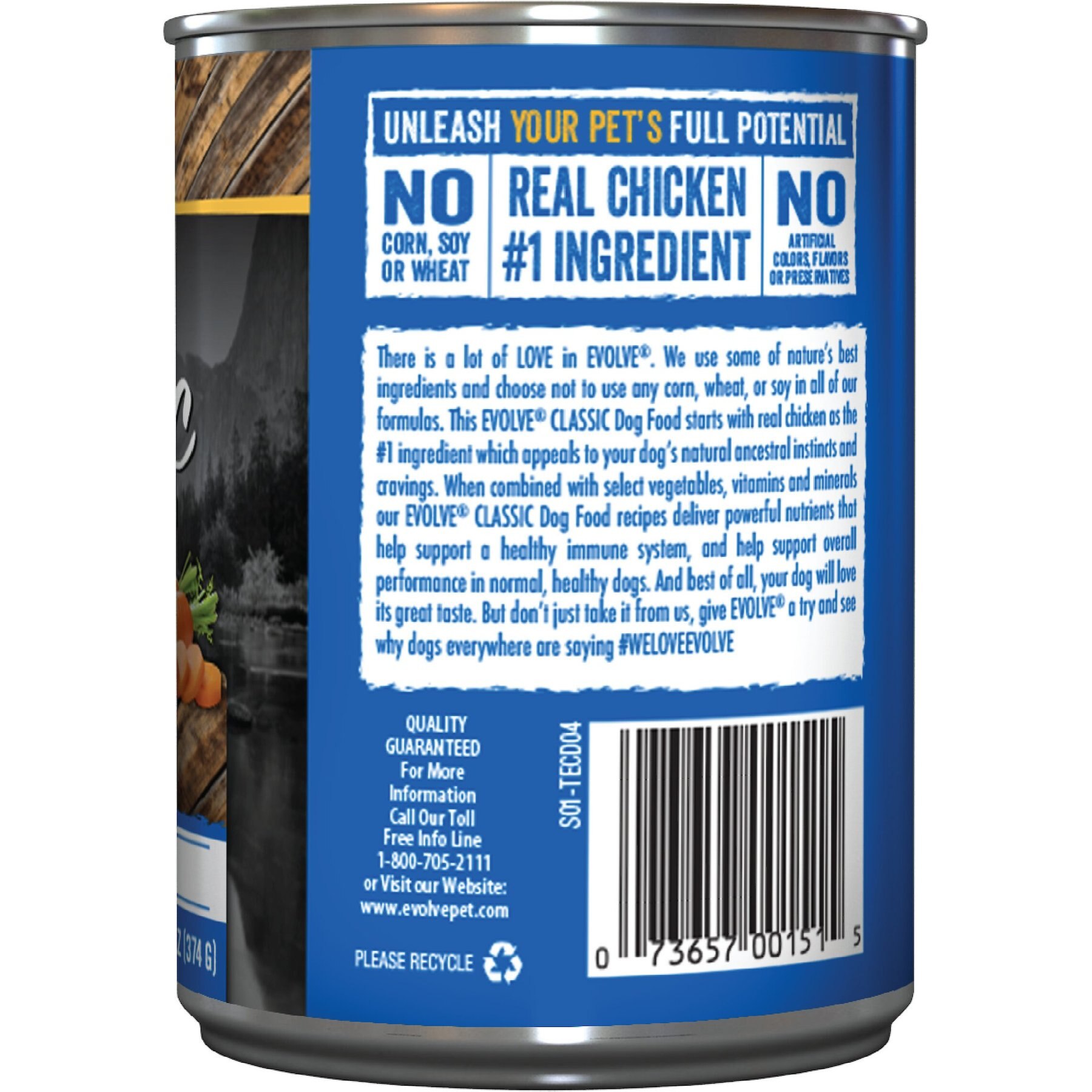 Evolve Classic Chicken & Rice Recipe Canned Dog Food