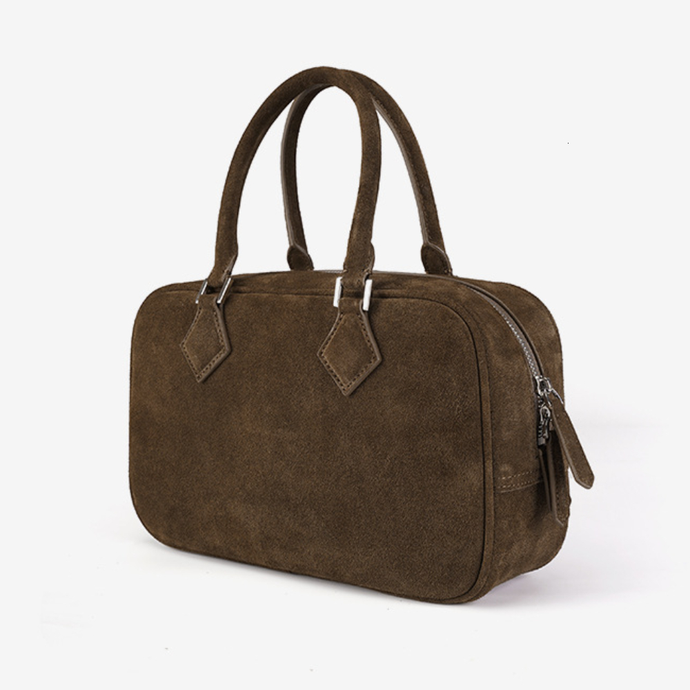 31Cm Suede Square Women Retro Designer Handbags Frosted Cowhide Leather Shoulder Crossbody Bags Fall Winter New BagVoyage