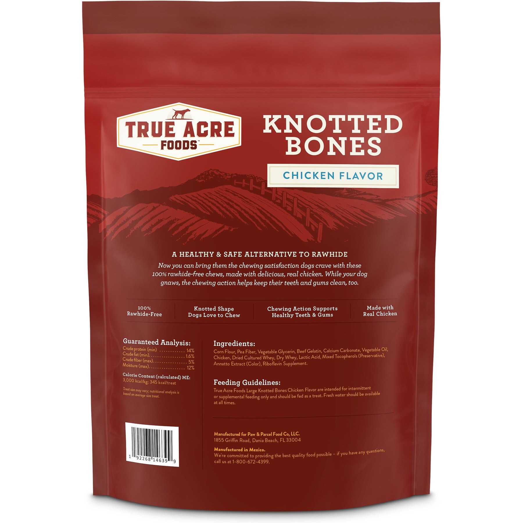 True Acre Foods, Rawhide-Free, Knotted Bones, with Natural Chicken Flavor Dog Treats