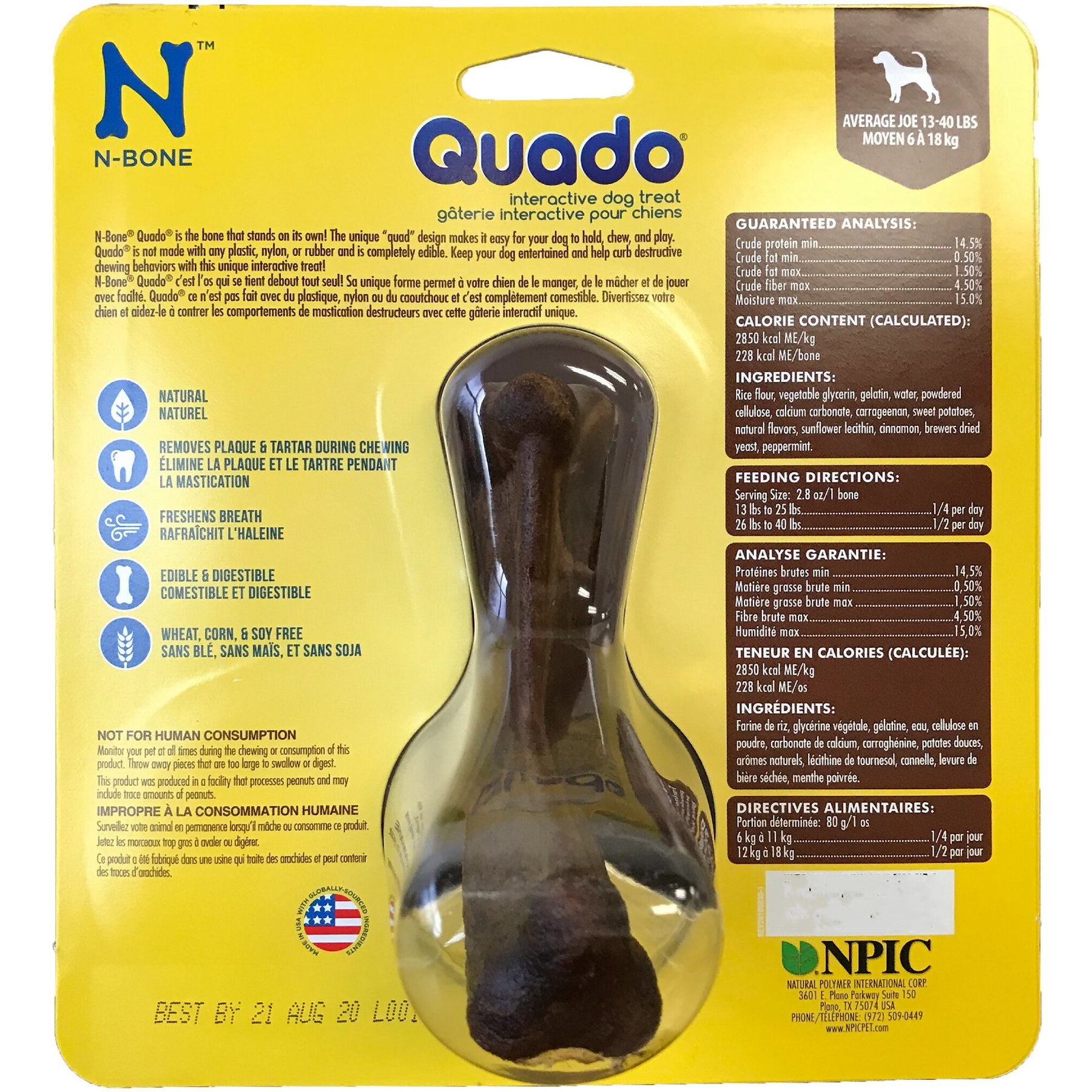 N-Bone Quada BBQ Flavored Interactive Medium Dental Dog Treat