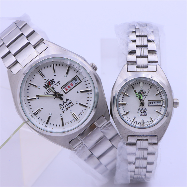 Stainless steel Henna watch waterproof quartz watch for middle-aged and elderly people original 2035 movement mens watch medium-sized model